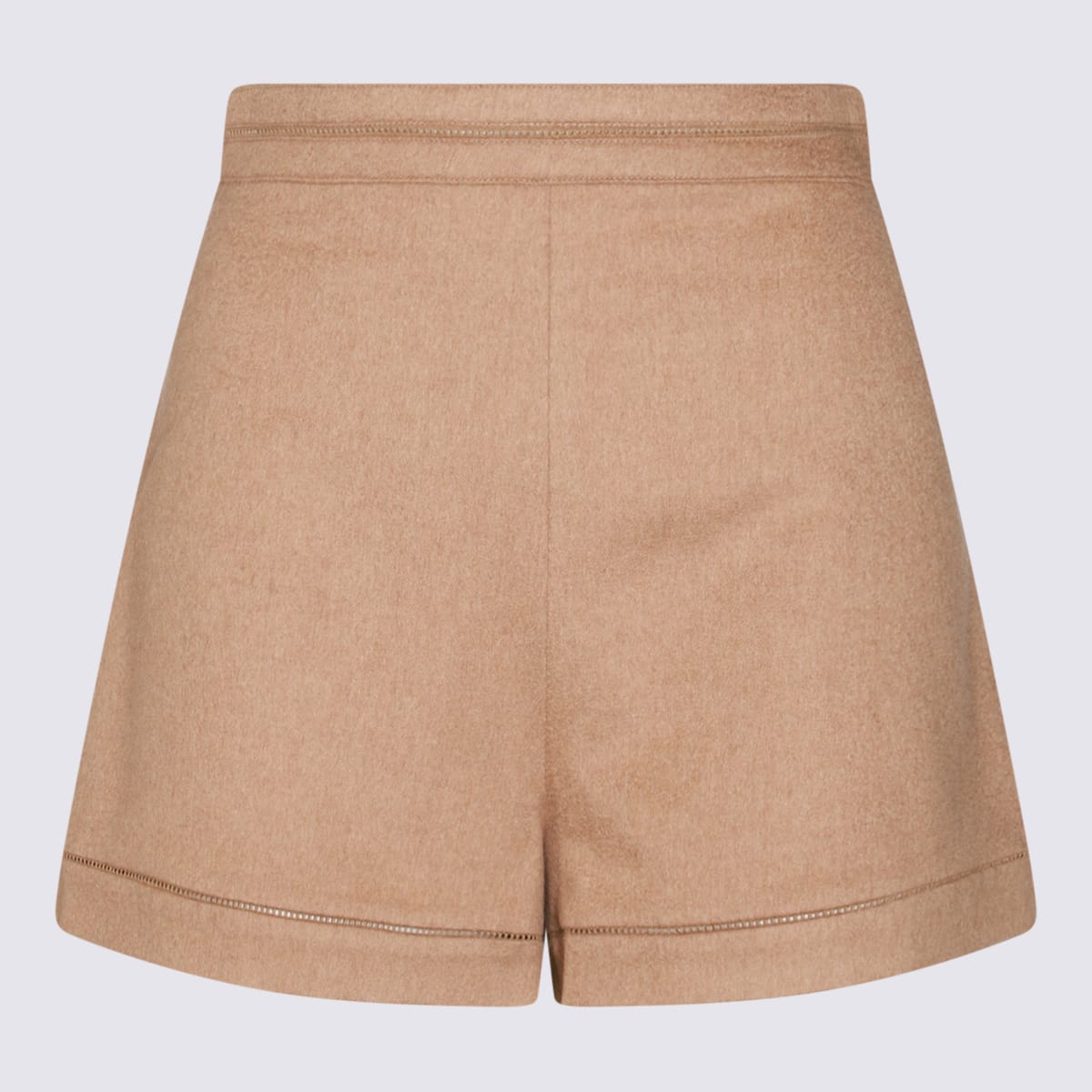 Camel Wool Shorts