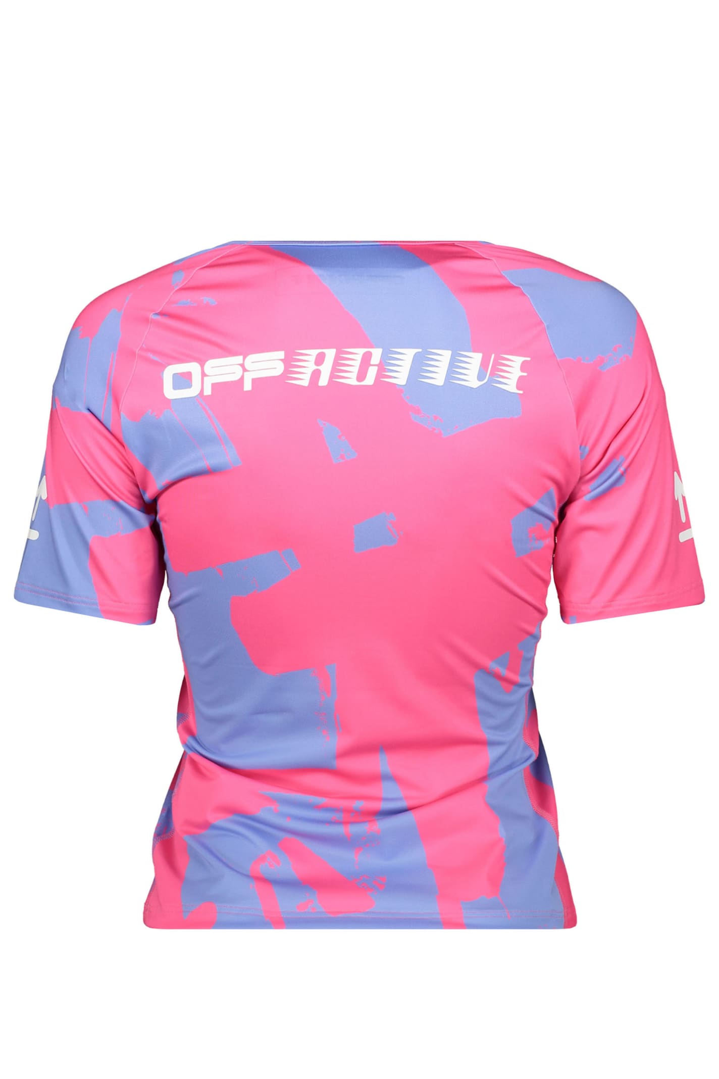 Off-white Techno Fabric T-shirt In Fuchsia