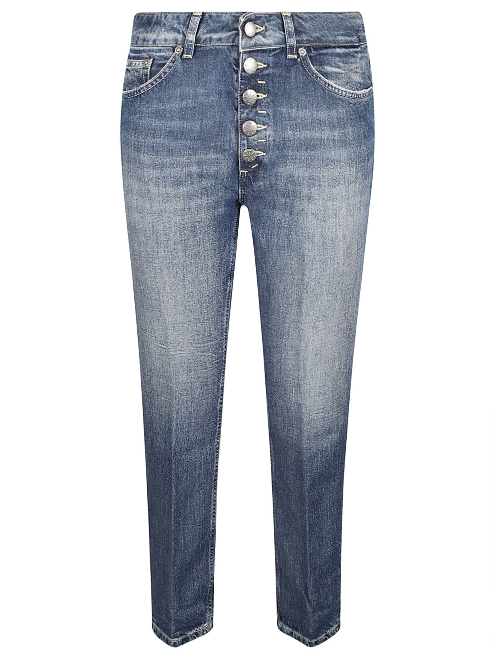 Buttoned Cropped Jeans