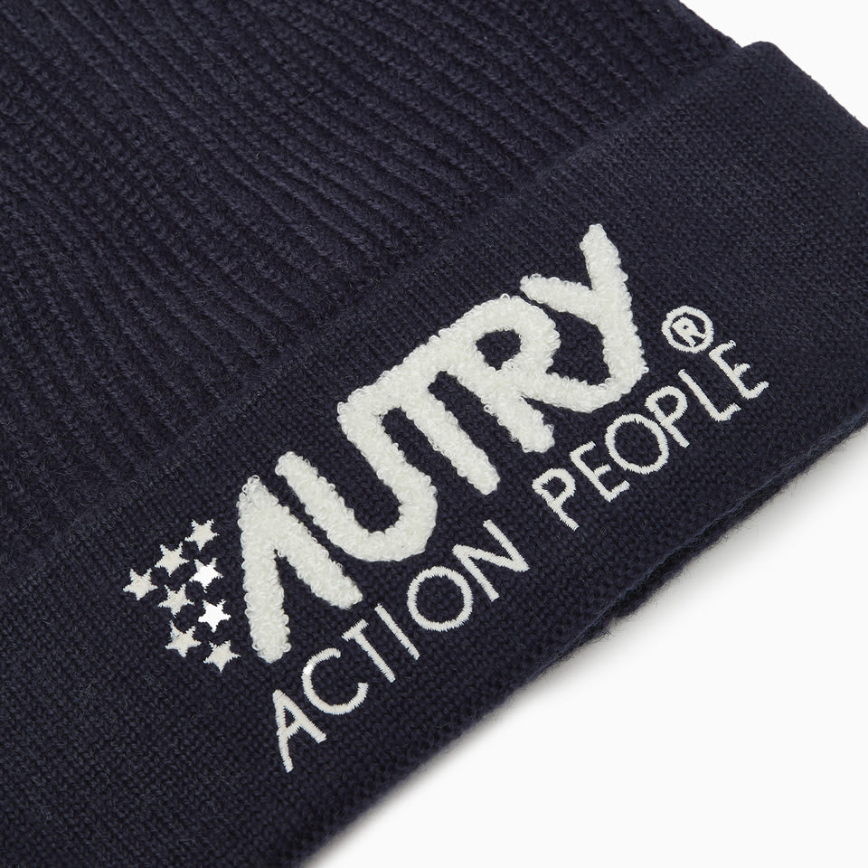 Shop Autry Sporty Beanie Hat A23iacsu498y In Blue
