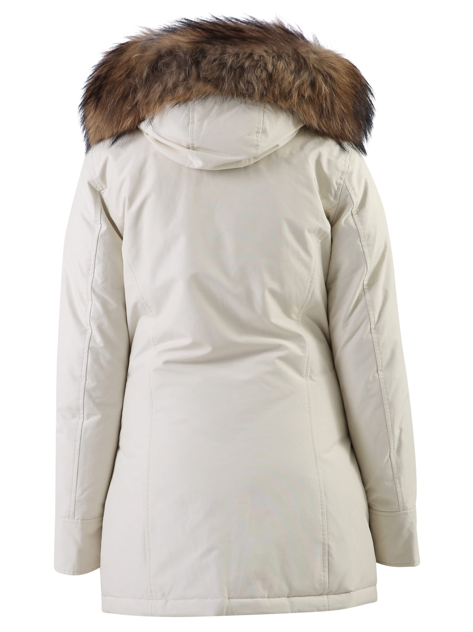 Woolrich Luxury Artic Racoon Down Jacket In White | ModeSens