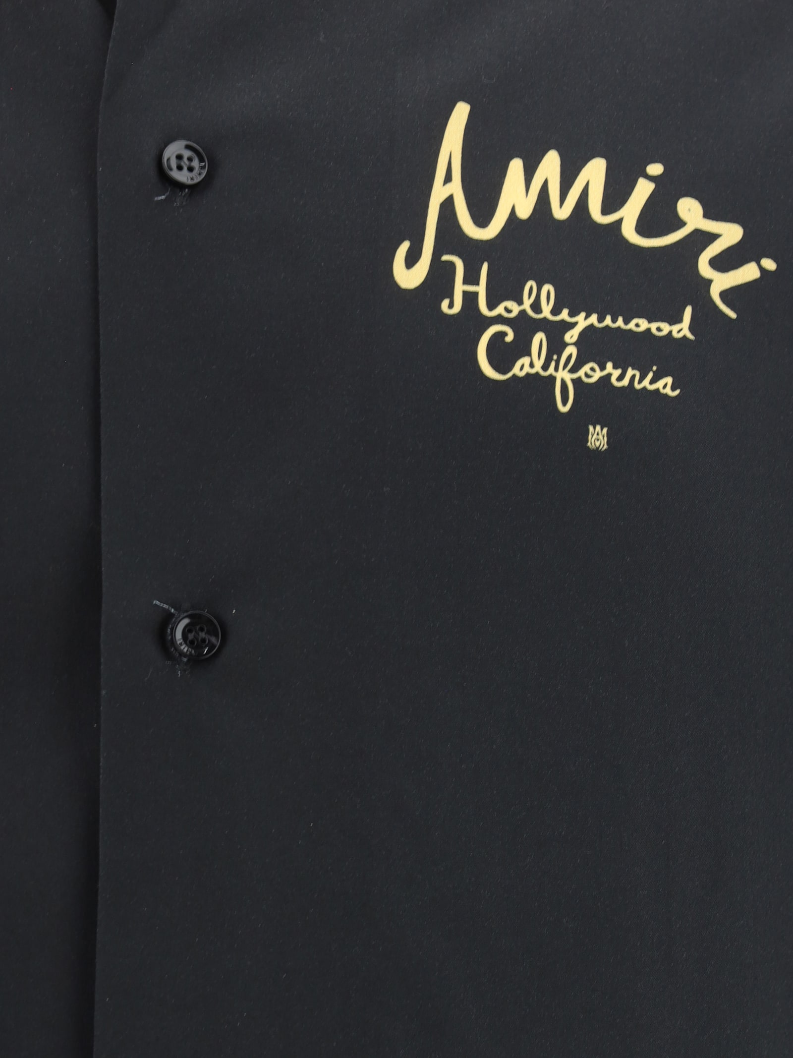 Shop Amiri Hollywood Camp Shirt In Black