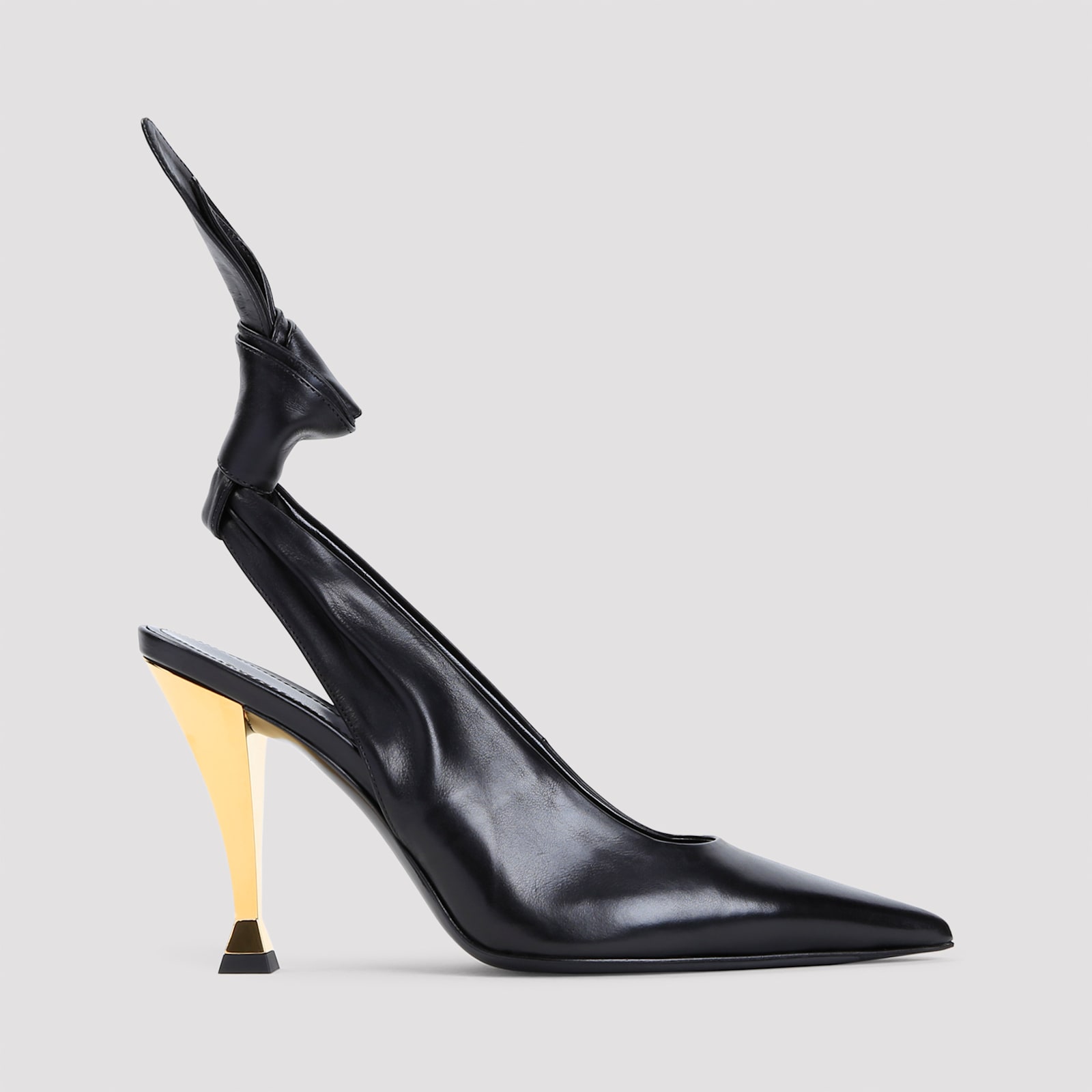 Shop Givenchy Beauw 95mm Slingback In Black Golden