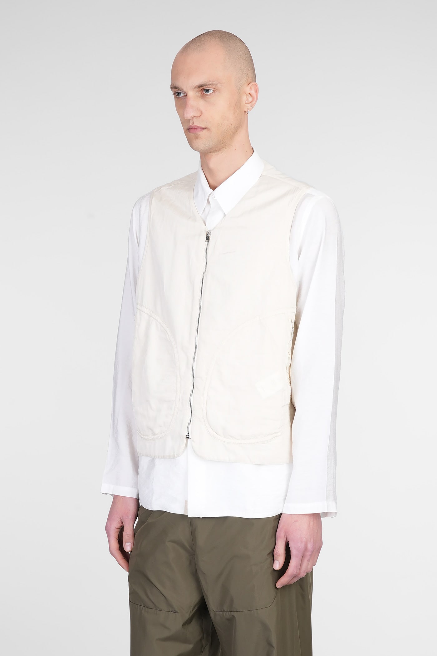 Ranra Mill Vest In Beige Viscose