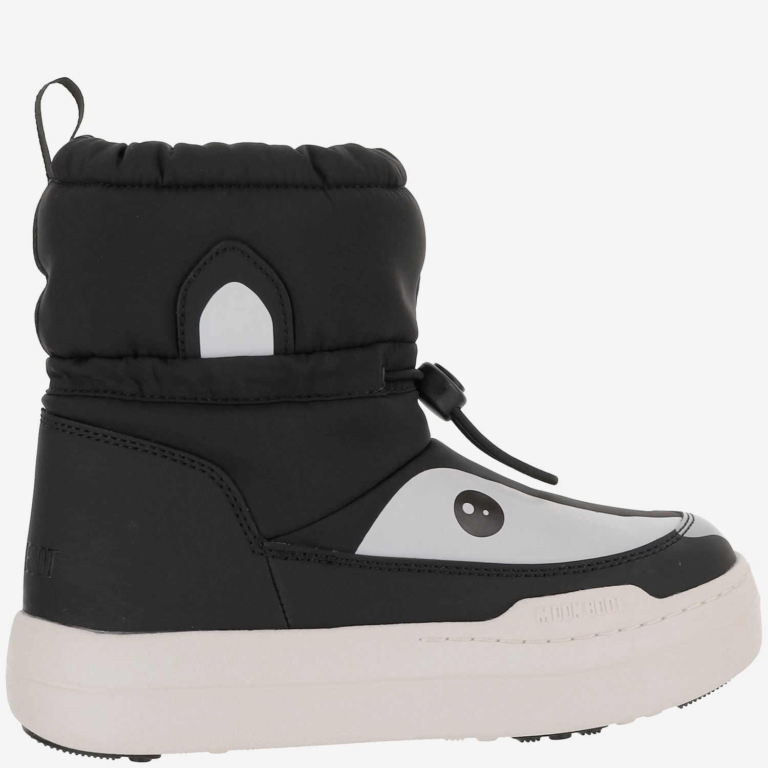 Moon Boot Park Strap Panda Face Snow Boots In Black