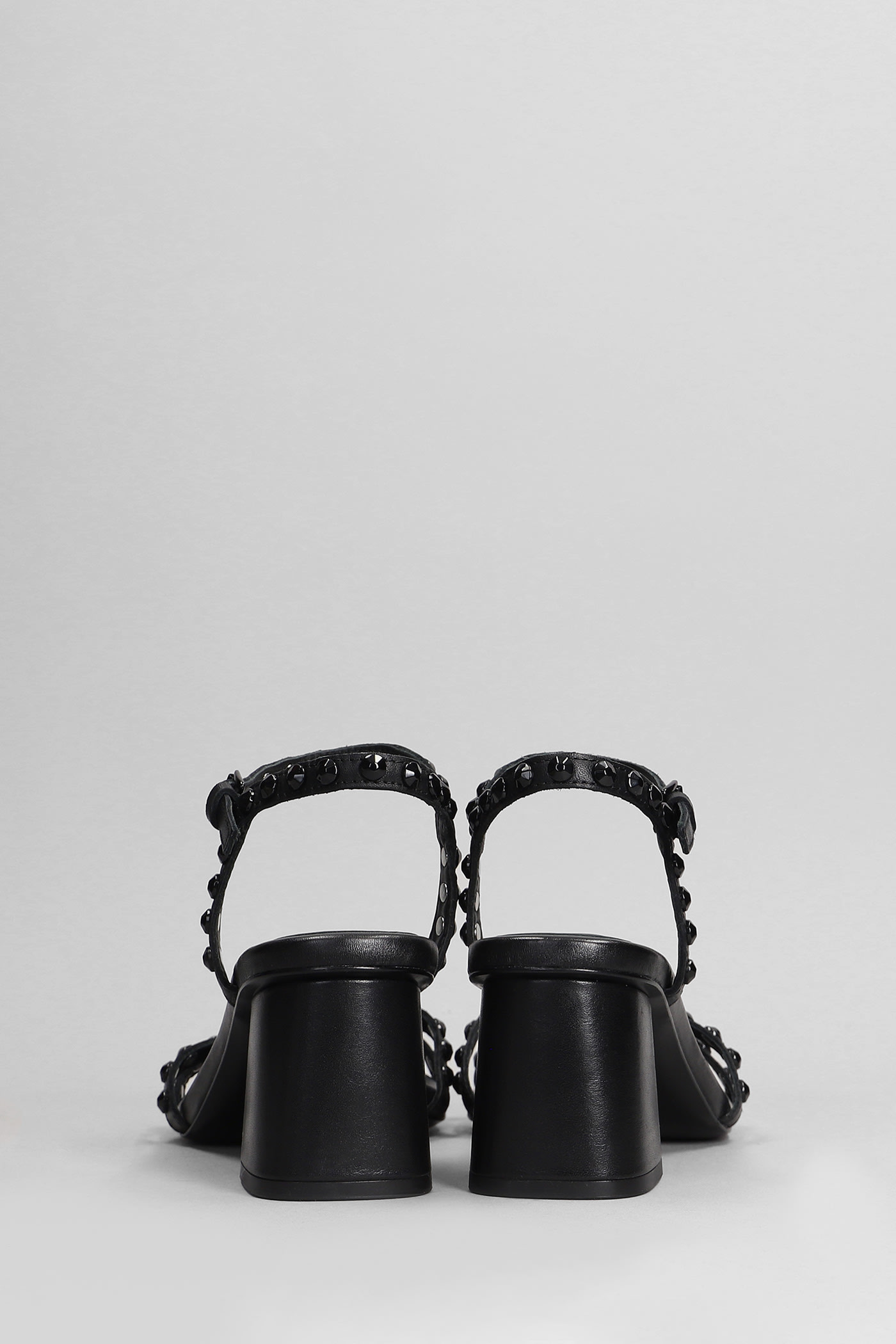 Shop Ash Jody Bis Sandals In Black Leather