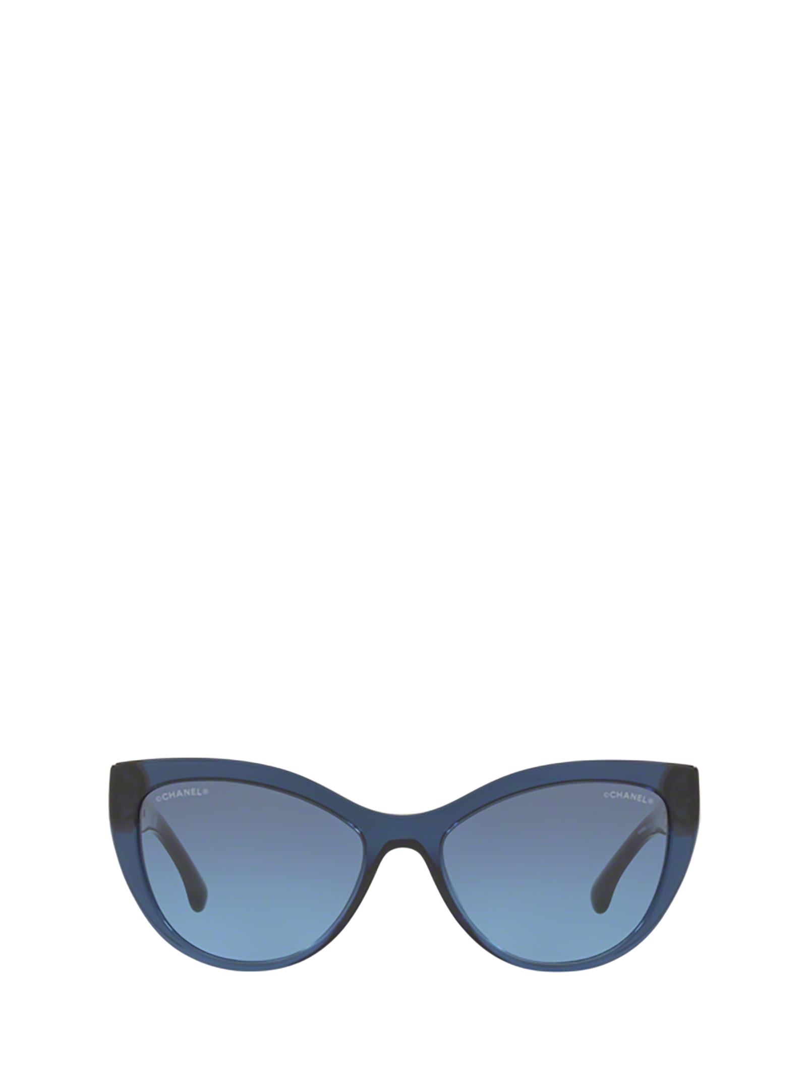 Pre-owned Chanel Ch5409 Blue Sunglasses