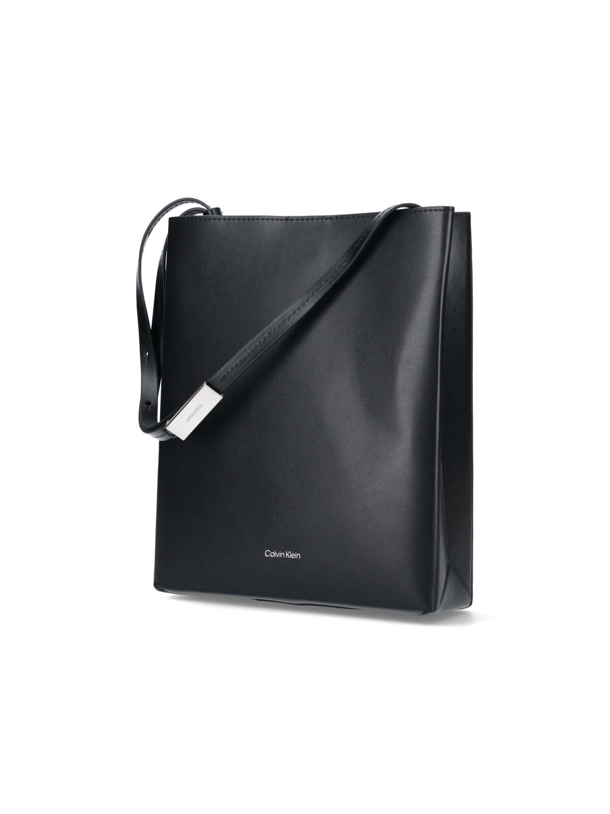 Shop Calvin Klein Logo Crossbody Bag In Black