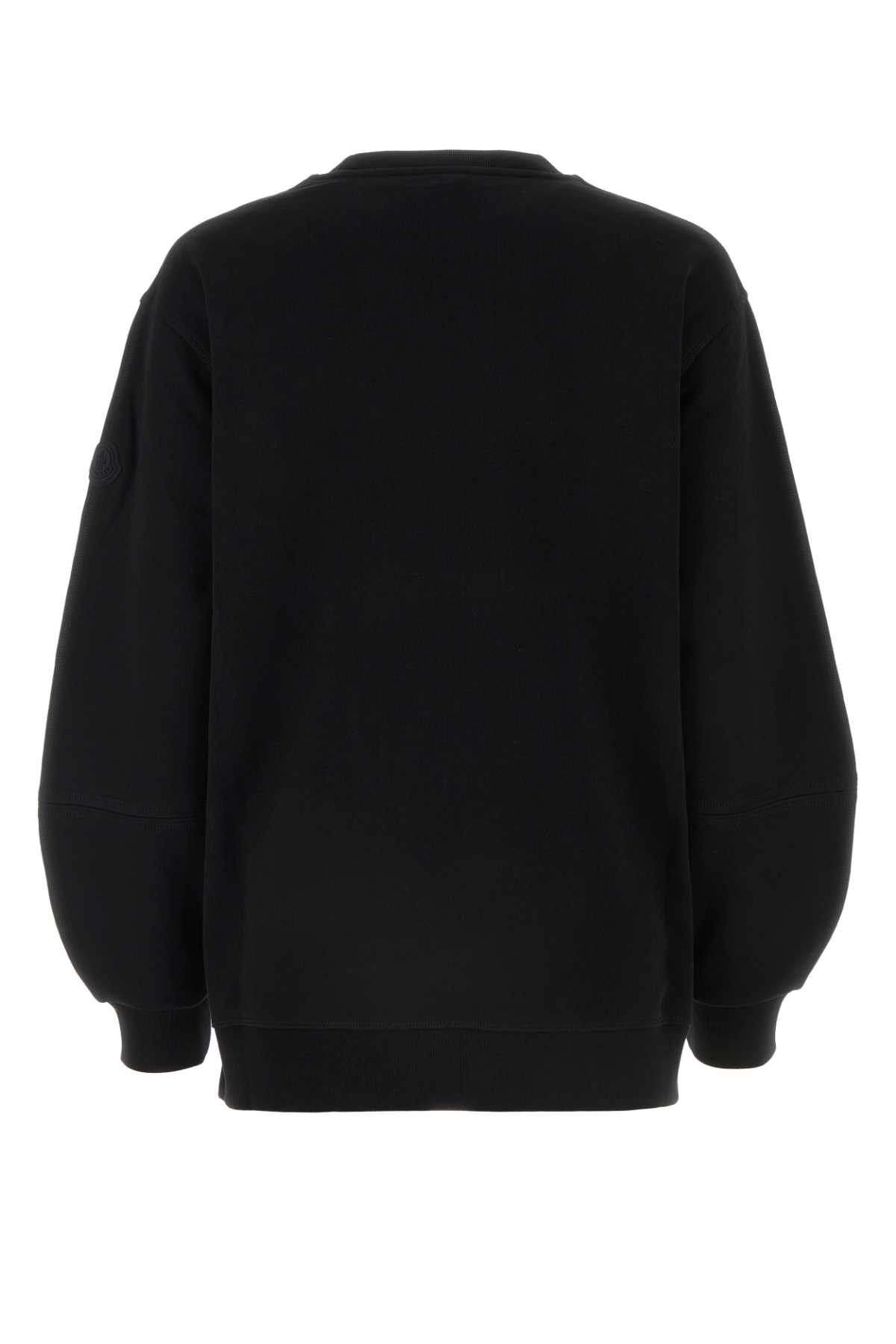 Moncler Black Cotton Oversize Sweatshirt In 999