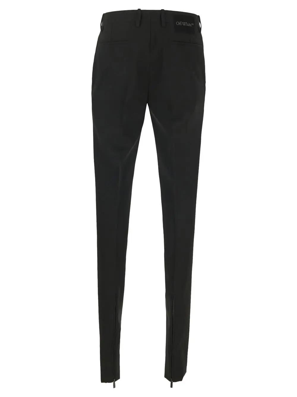 Shop Off-white Super Skinny Trousers In Black