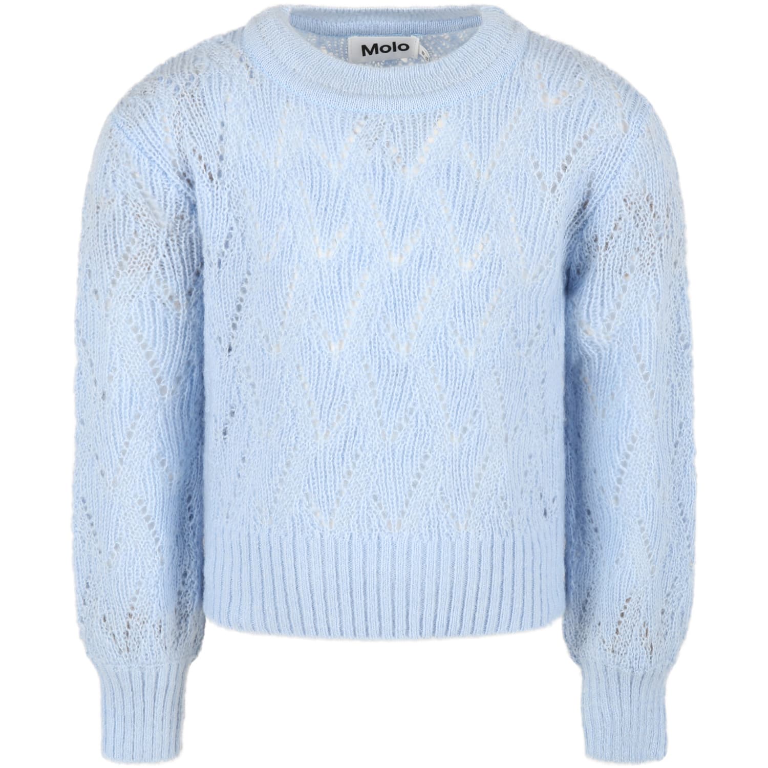 Molo Light Blue Sweater For Girl