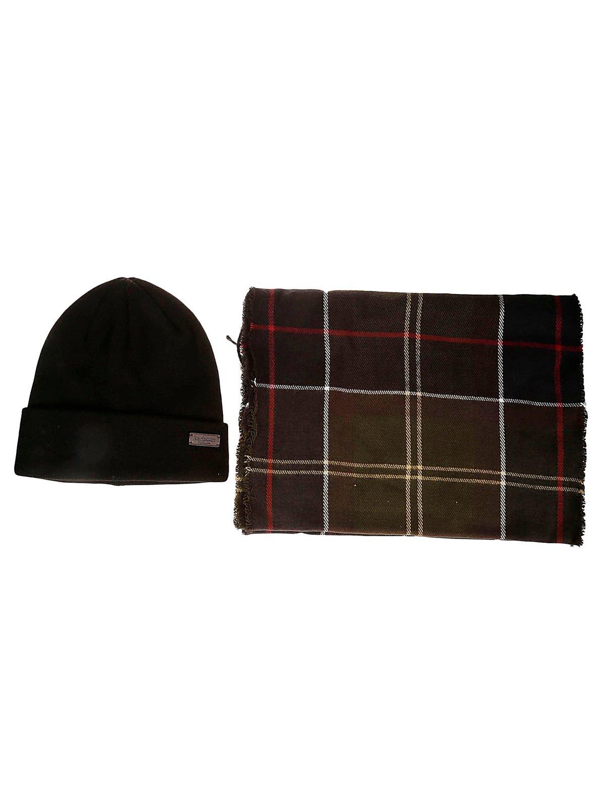 Shop Barbour Swinton Galingale Tartan Patterned Gift Set In Multicolour