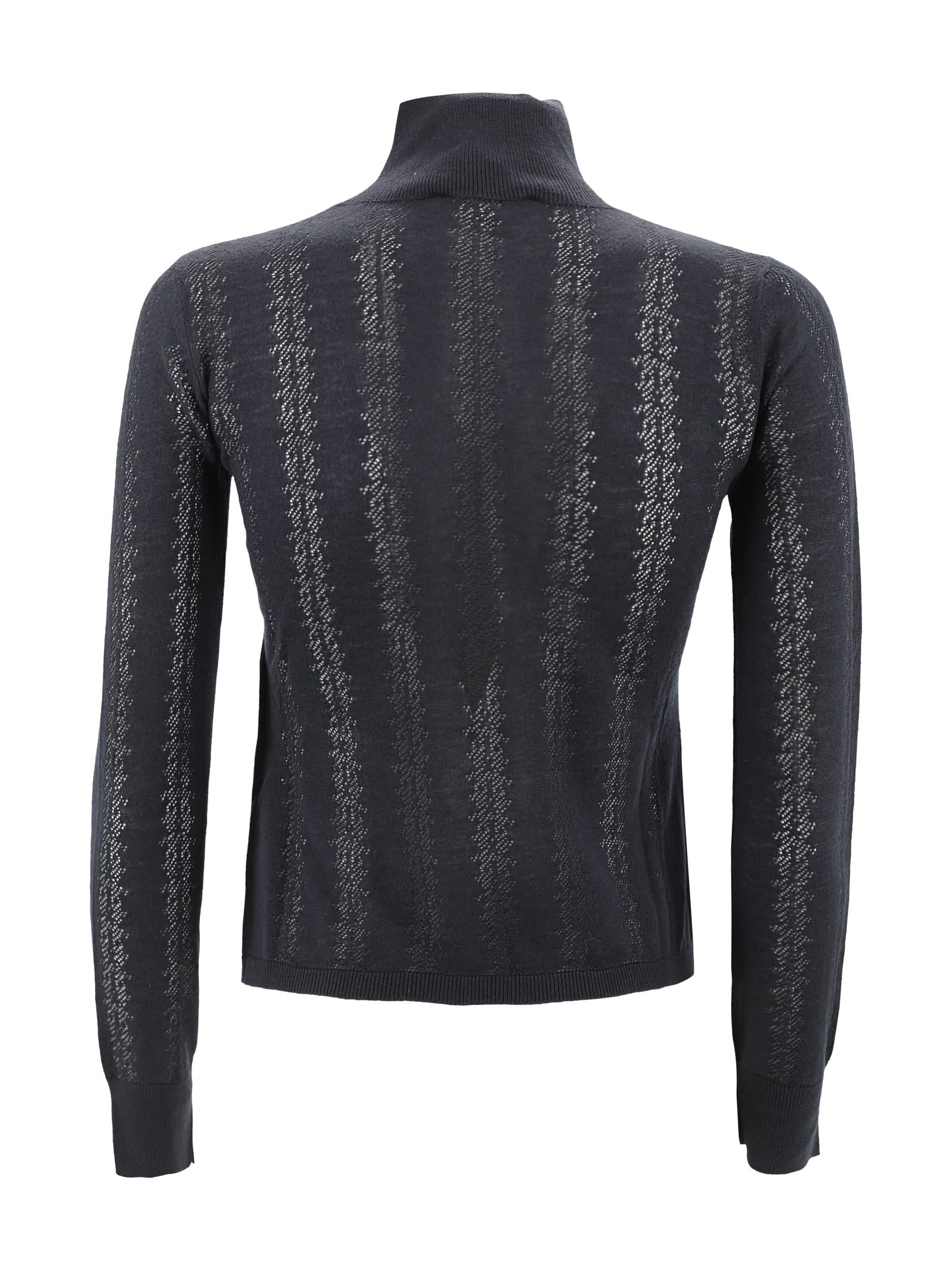 Shop Max Mara Turtleneck In Wool And Silk Yarn