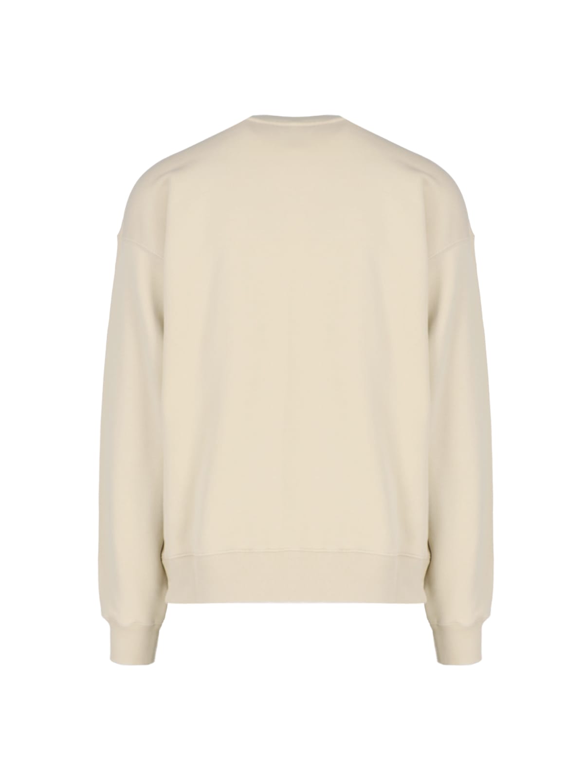 Shop Off-white Logo Crewneck Sweatshirt In Beige