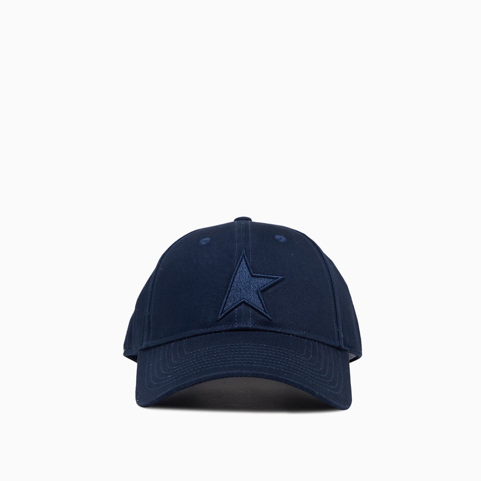 Golden Goose Star Baseball Cap In Dark Blue