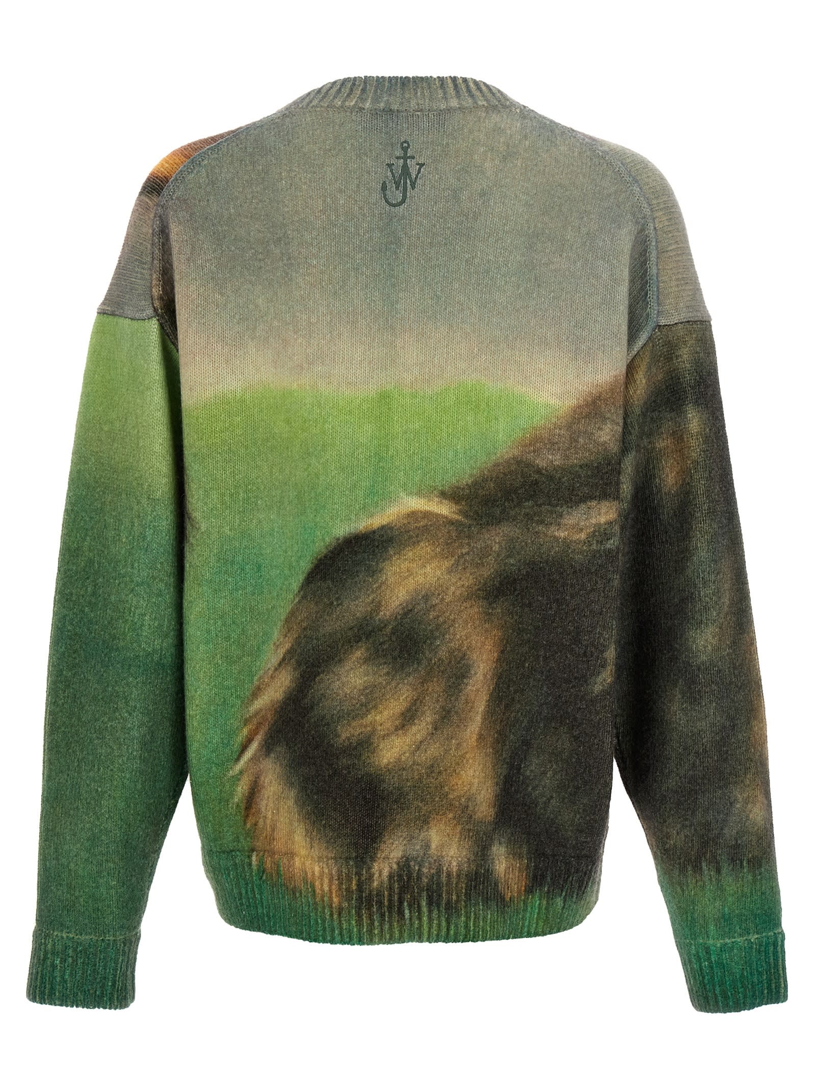 Shop Jw Anderson Cat Print Sweater In Multicolor