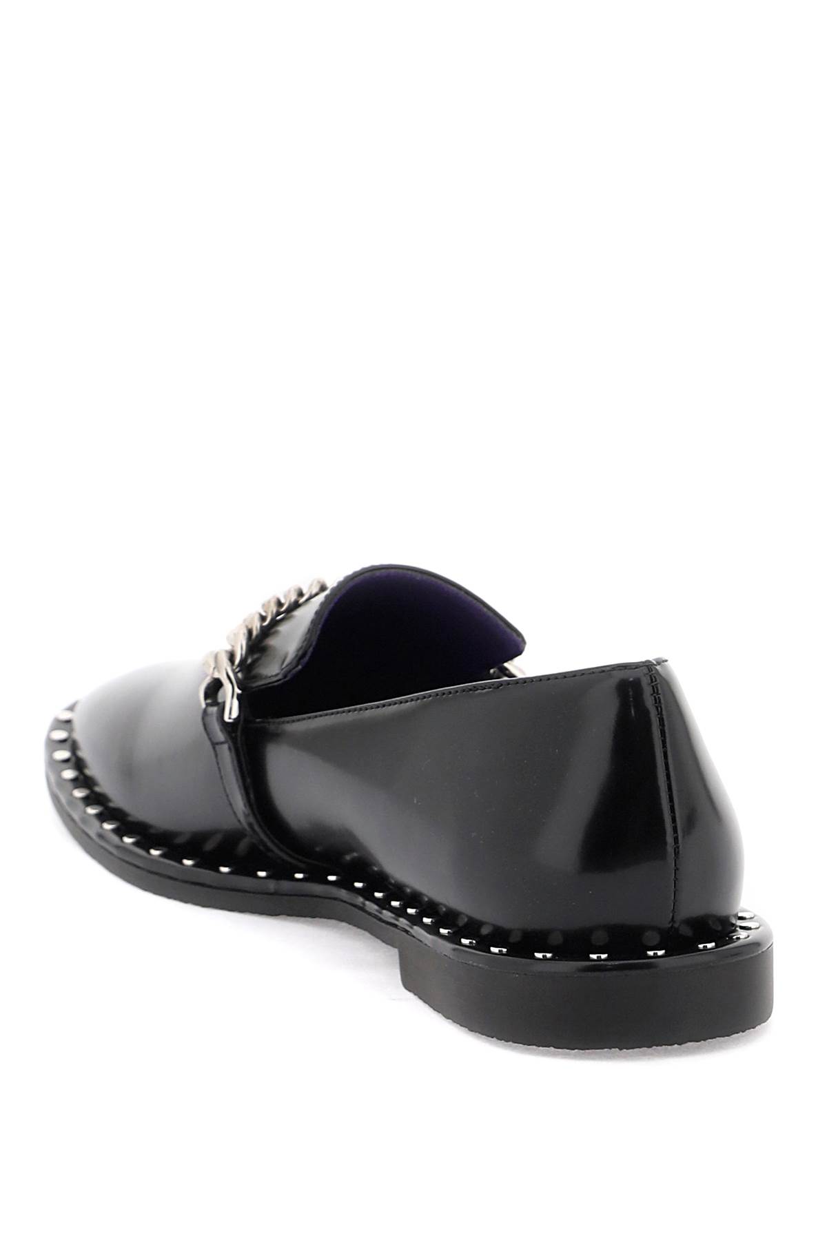 Shop Stella Mccartney Falabella Loafers In Black (black)