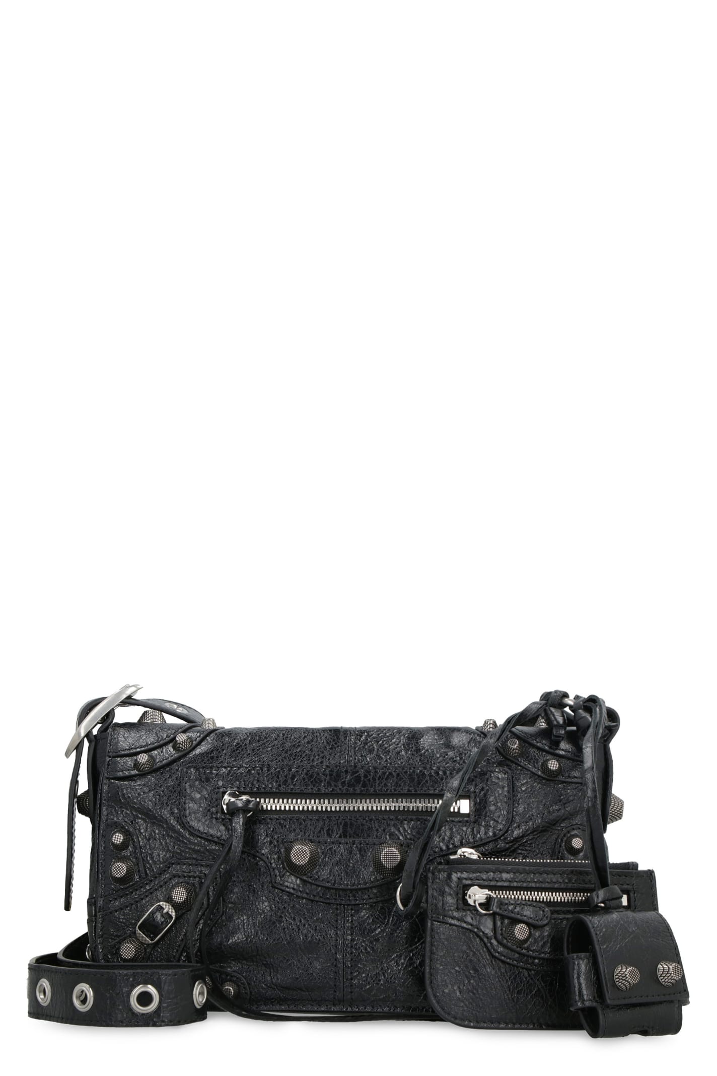 Balenciaga Le Cagole Xs Leather Bag In Black