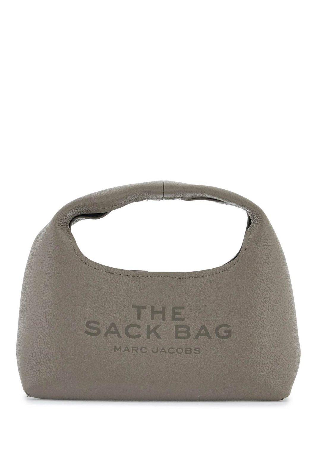 Shop Marc Jacobs The Mini Logo Printed Sack Bag In Cement