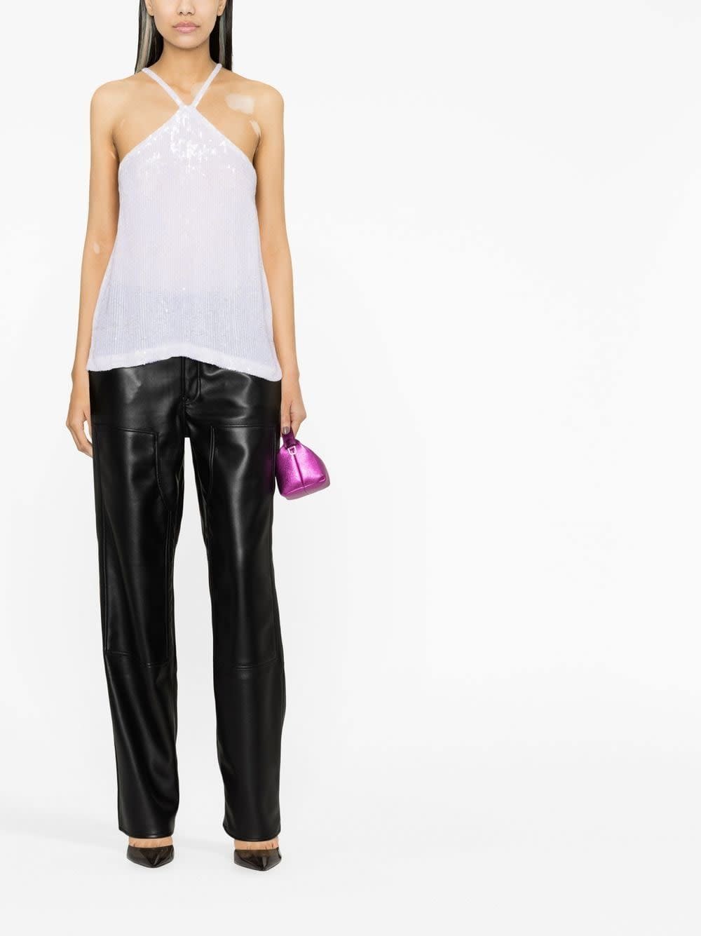 P.a.r.o.s.h Parosh Sequinned Top In White