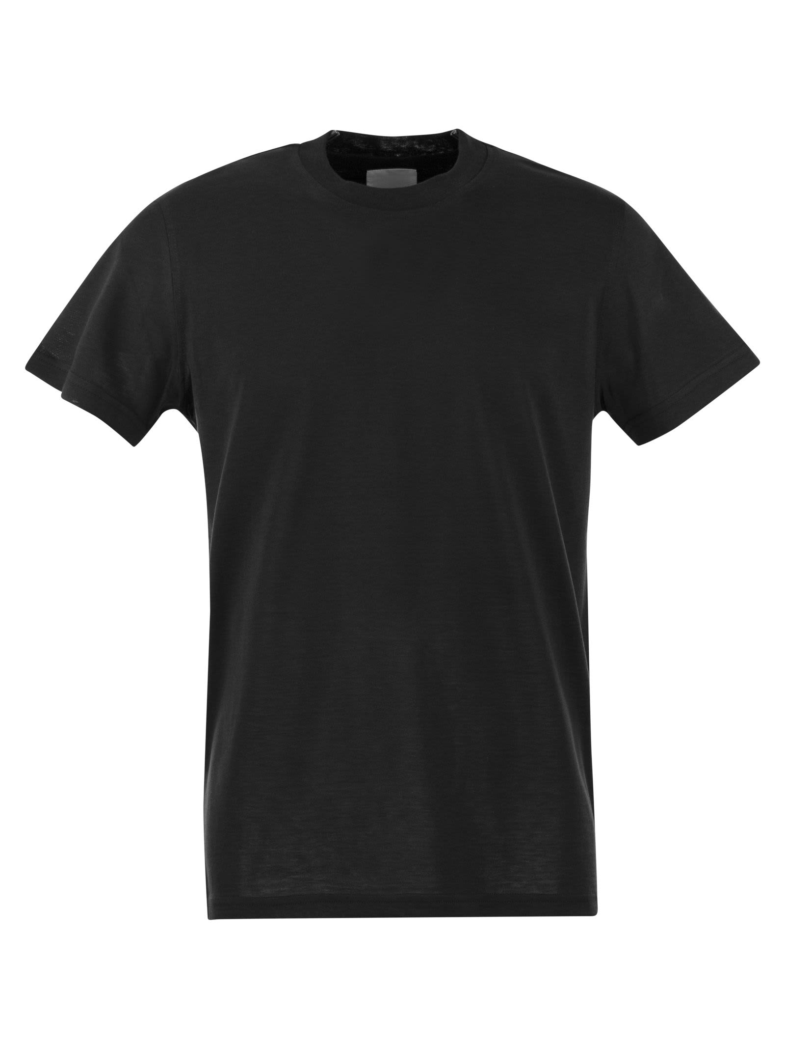 Pt01 Silk And Cotton T-shirt In Black