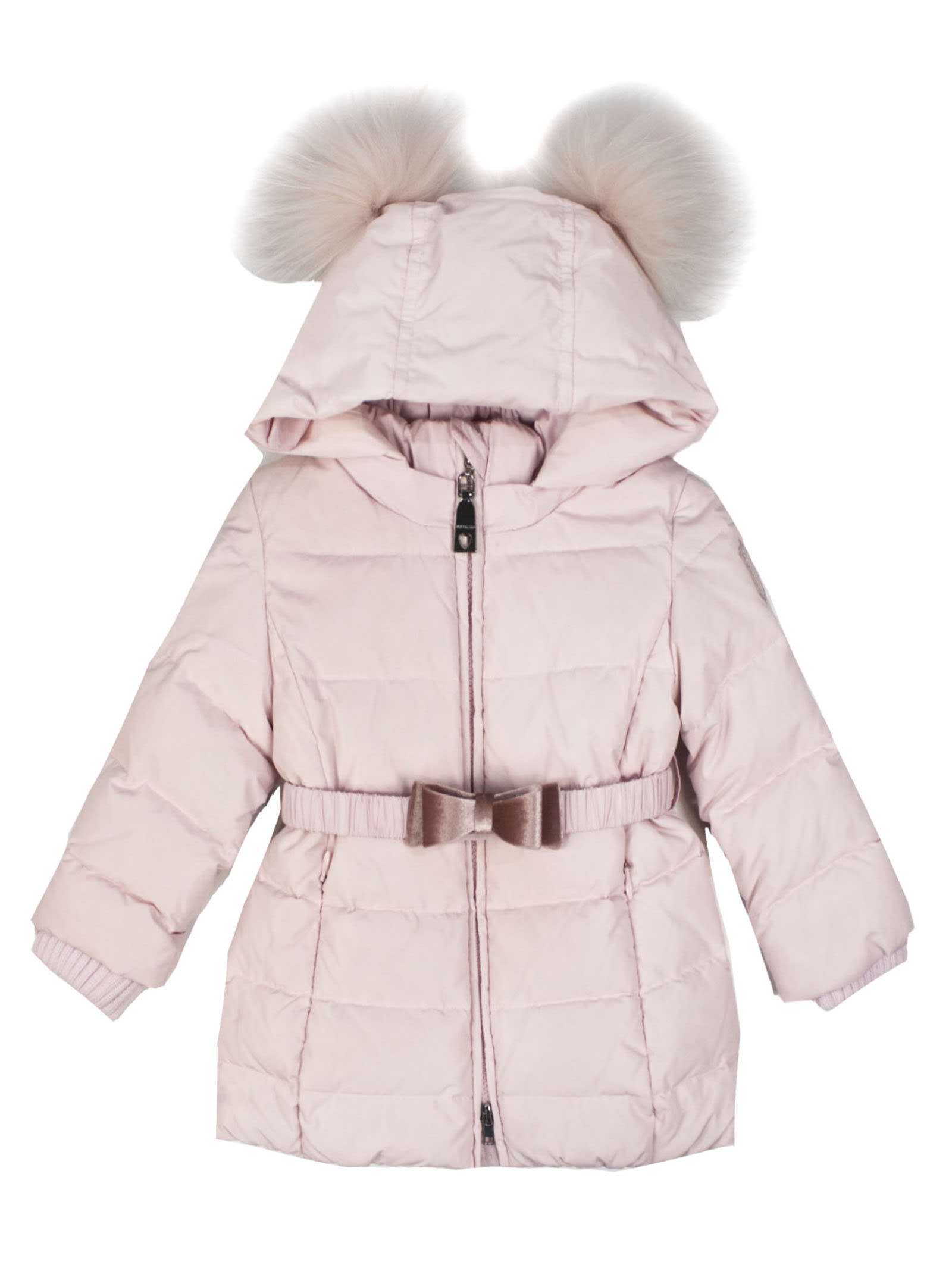 Monnalisa Pink Quilted Down Coat