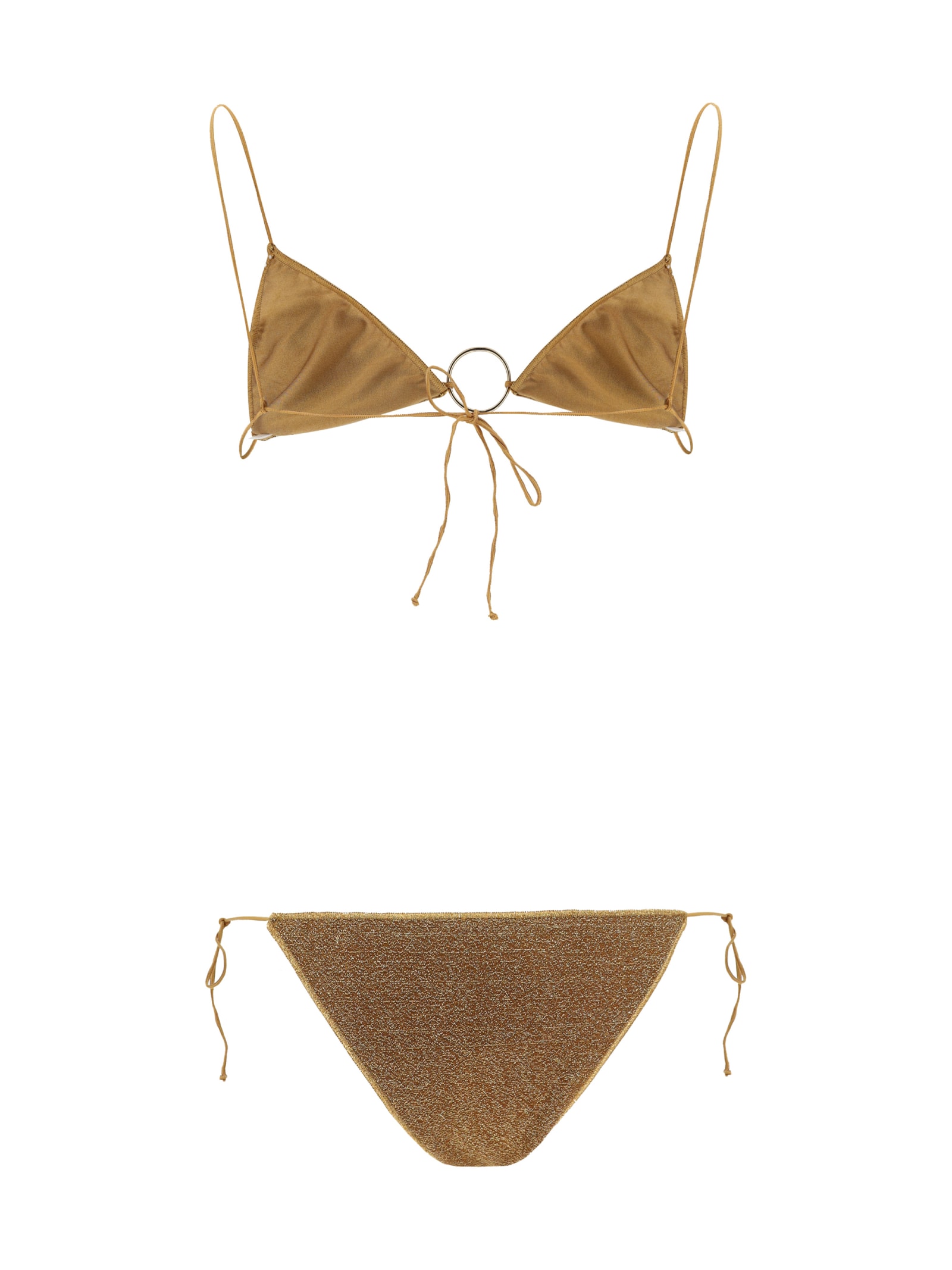 Shop Oseree Lumiere Ring Swimsuit In Toffee