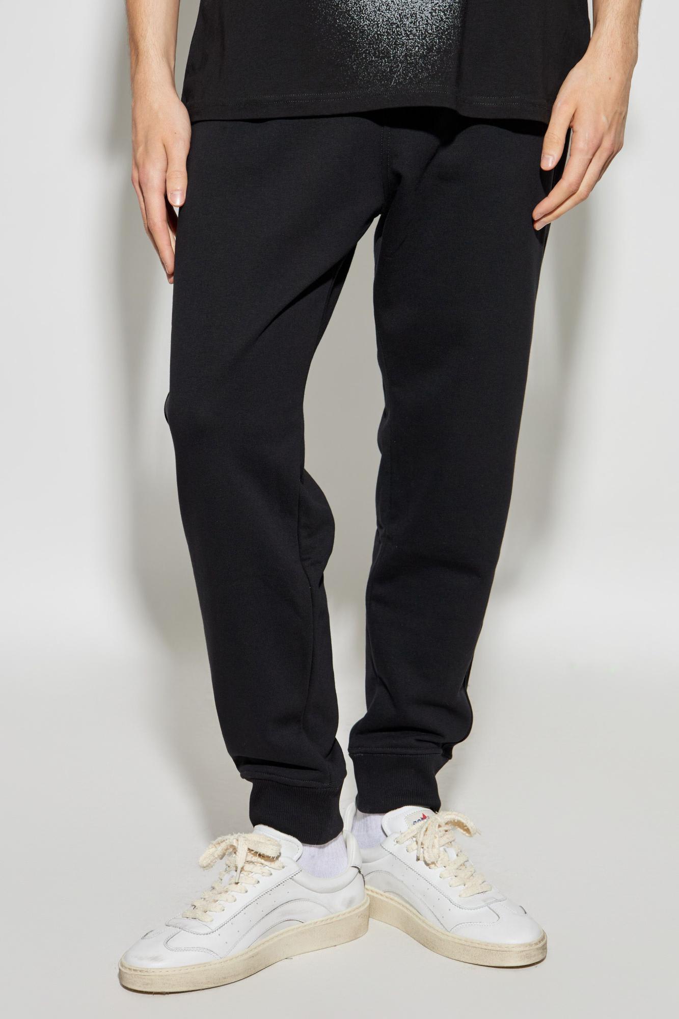 Diesel Black Logo Tracksuit Bottom In Black