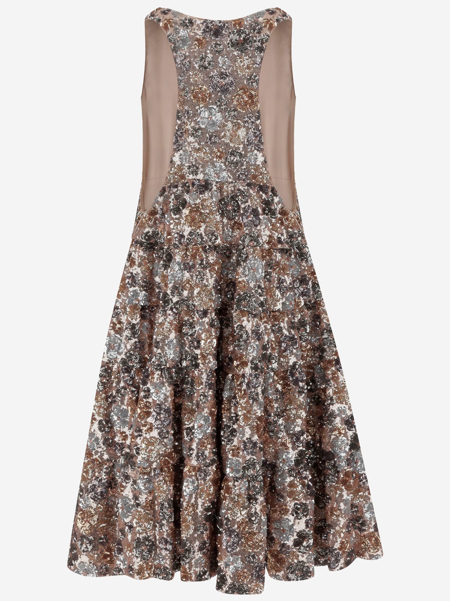 N°21 DRESS WITH FLORAL PAILLETTES PATTERN