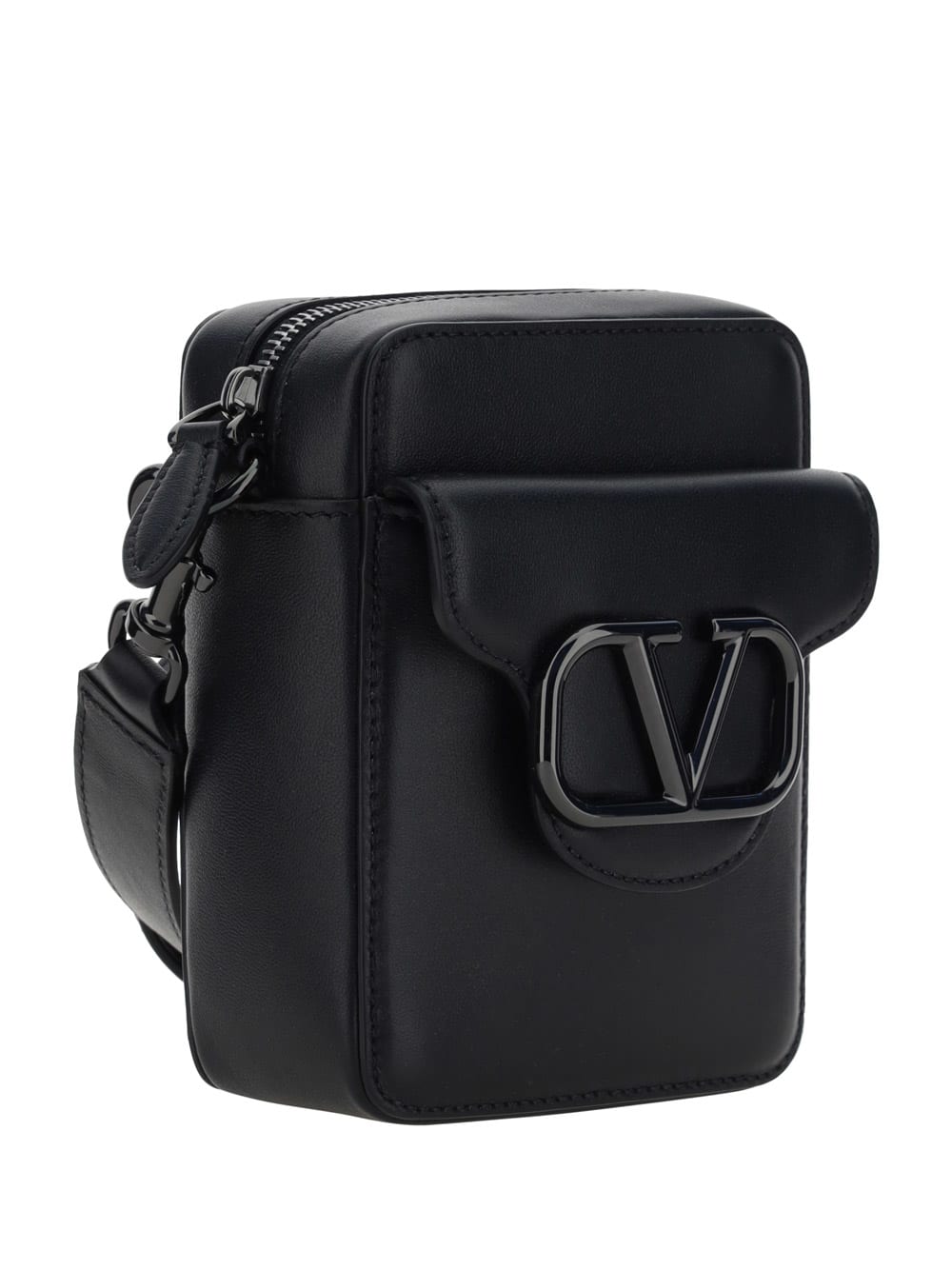 Shop VALENTINO VLTN Unisex Street Style 2WAY Plain Leather Crossbody Bag  Logo by MAHOE'LAI