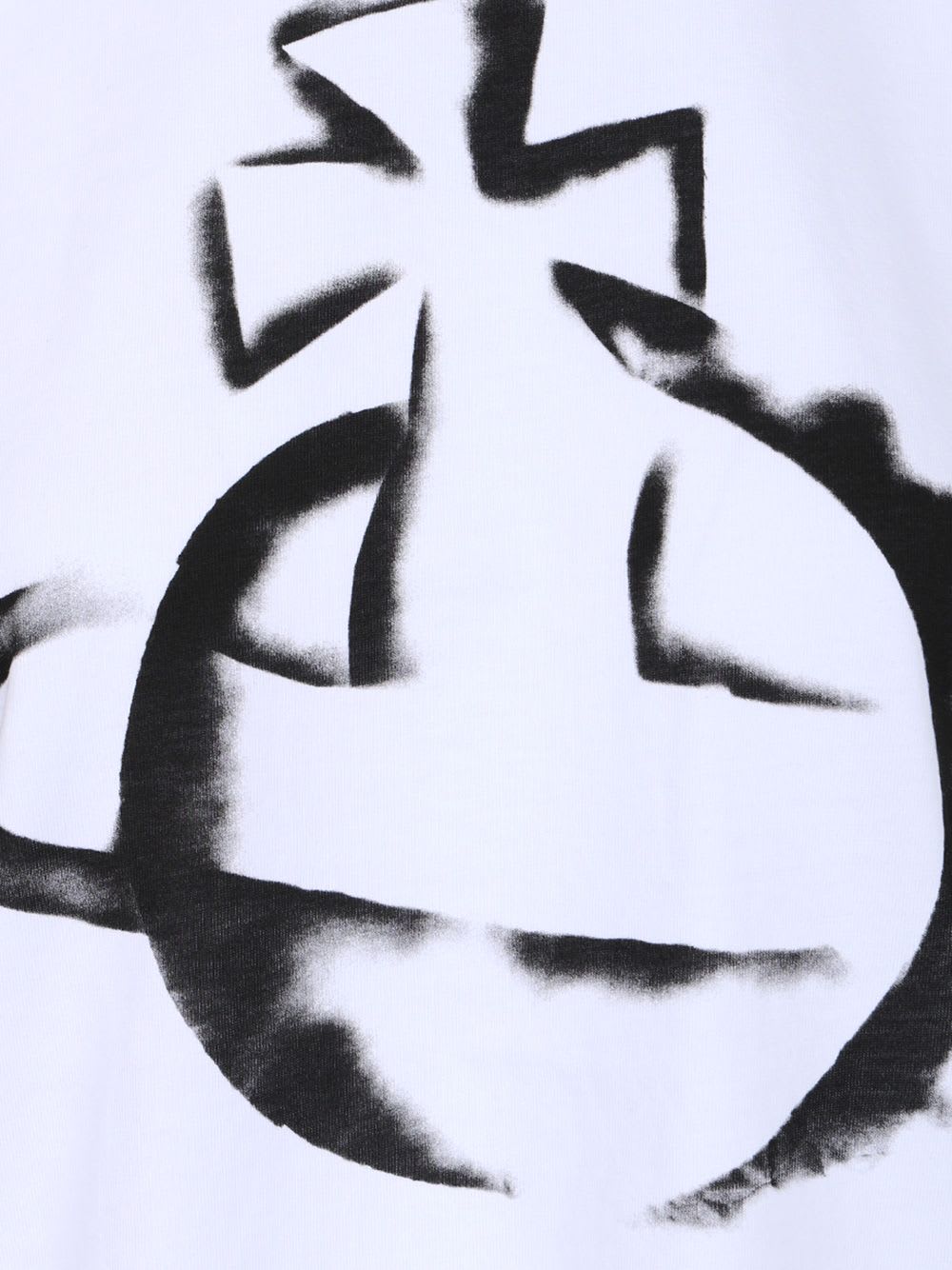 Vivienne Westwood Short-sleeved Cotton T-shirt With Abstract Graphic Design In White