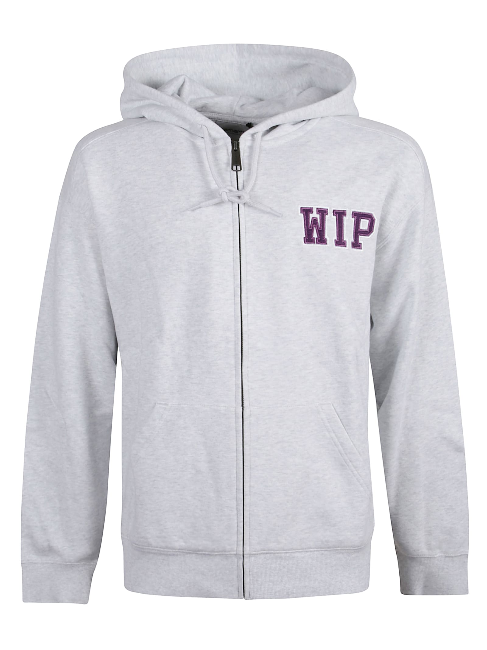 Carhartt Hooded Mini Wip Sweat Jacket In Gray