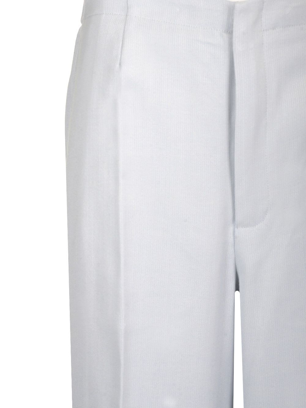 Shop Forte Forte Soft Cut Trousers With Pleats In Light Blue