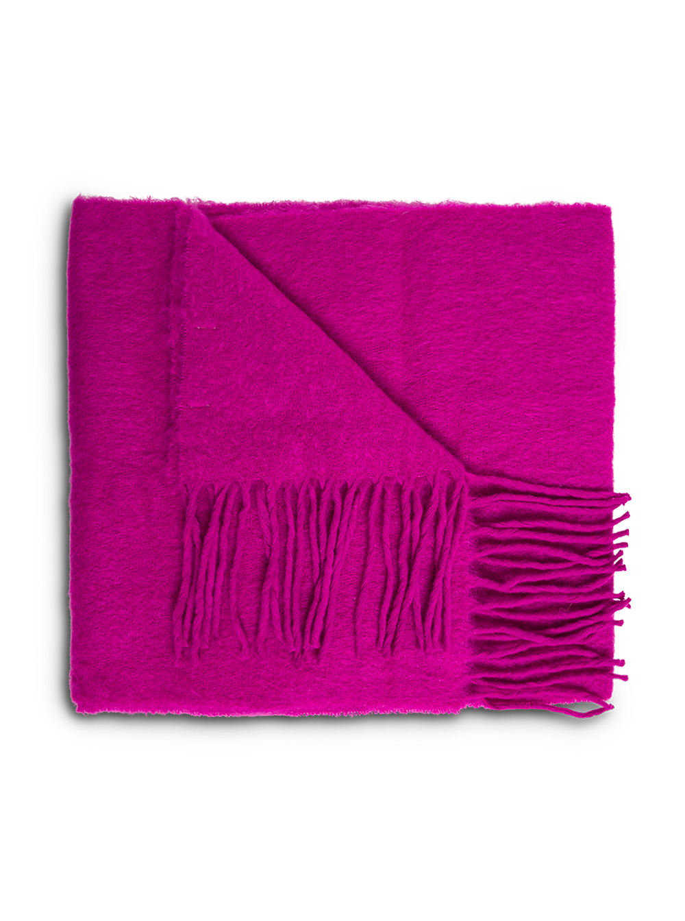 Jucca Purple Wool Blend Scarf With Fringes