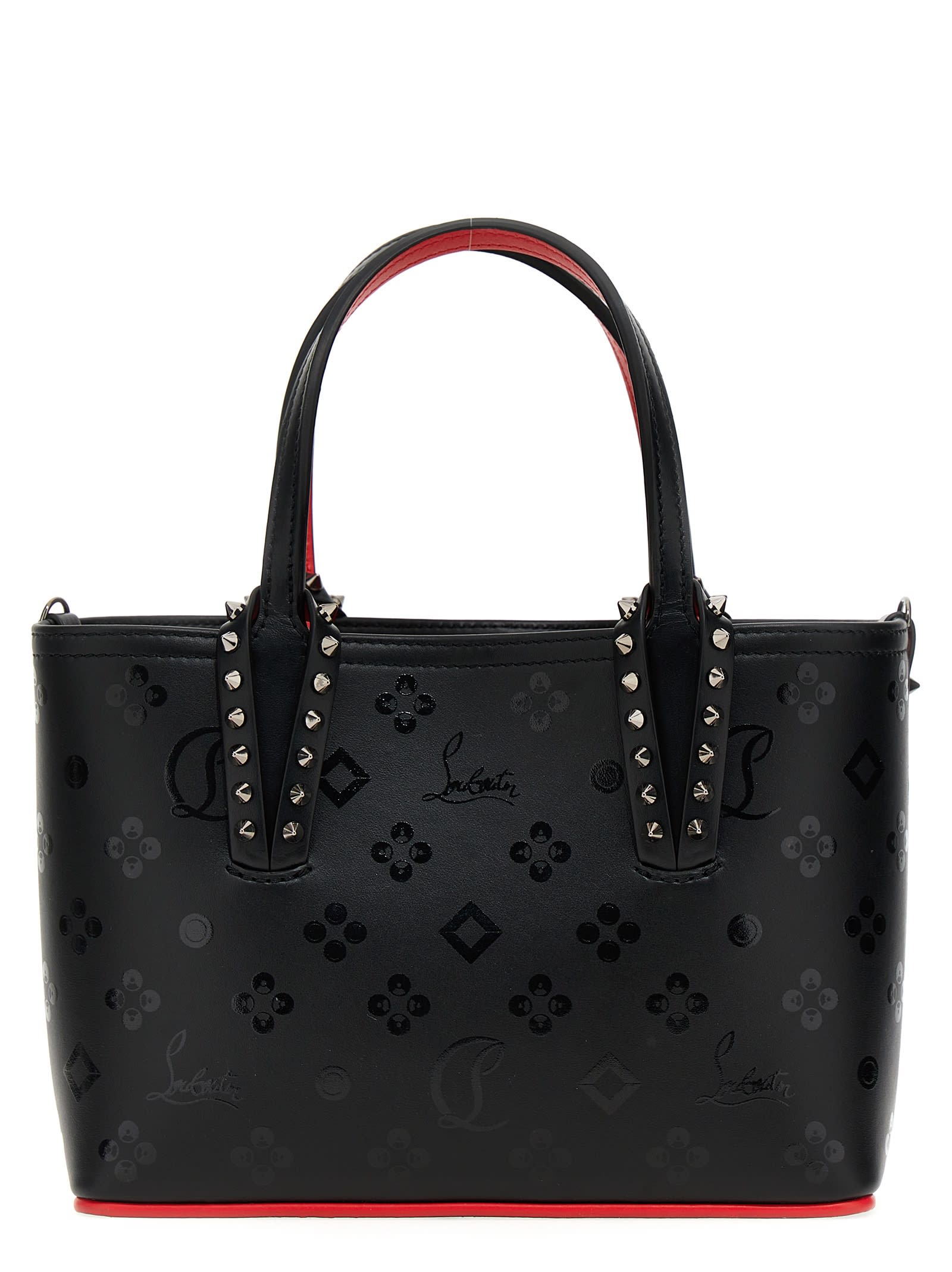 Shop Christian Louboutin Cabata E/w Mini Handbag In Black