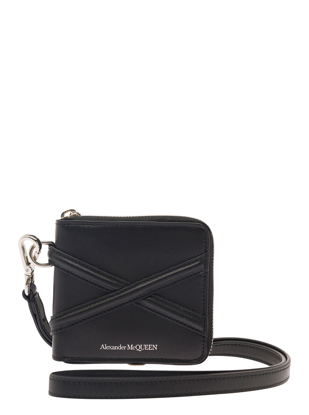 Alexander Mcqueen Zip-around Billfold Coin Case In Black