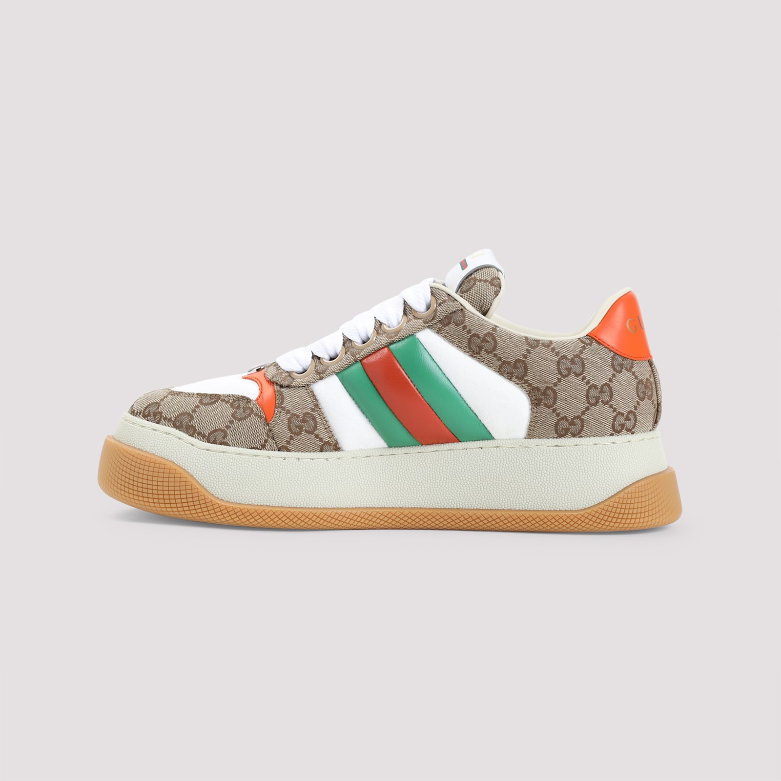 Shop Gucci Double Screener Sneakers In Gg To Gg