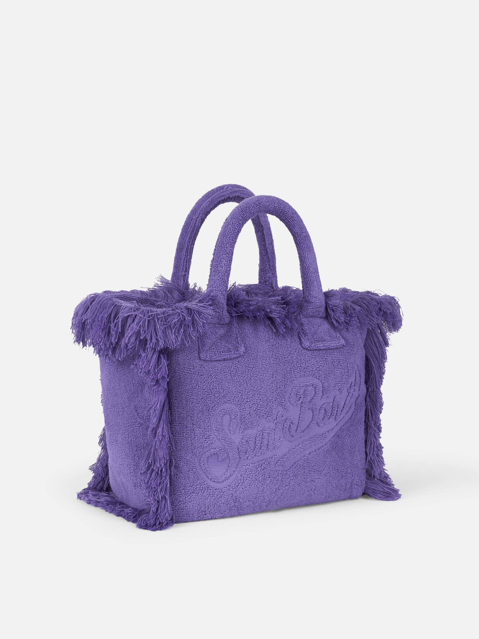 Mc2 Saint Barth Colette Purple Terry Soft Handbag In Pink