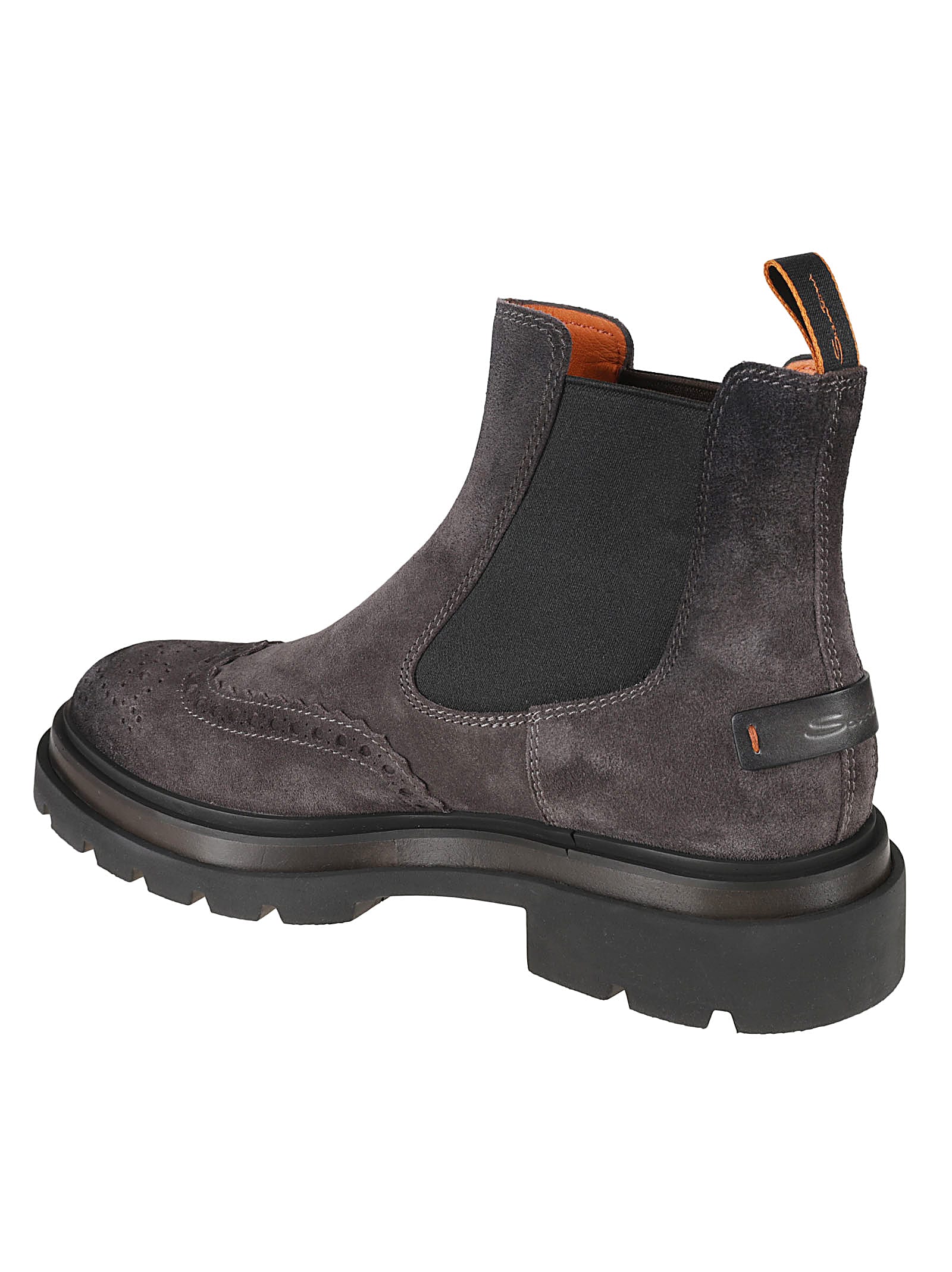 Shop Santoni Blockage Boots In Anthracite