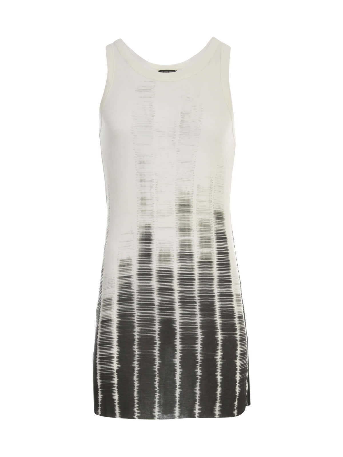 Ann Demeulemeester Aura Striped And Ribbed Tank Top In Off White