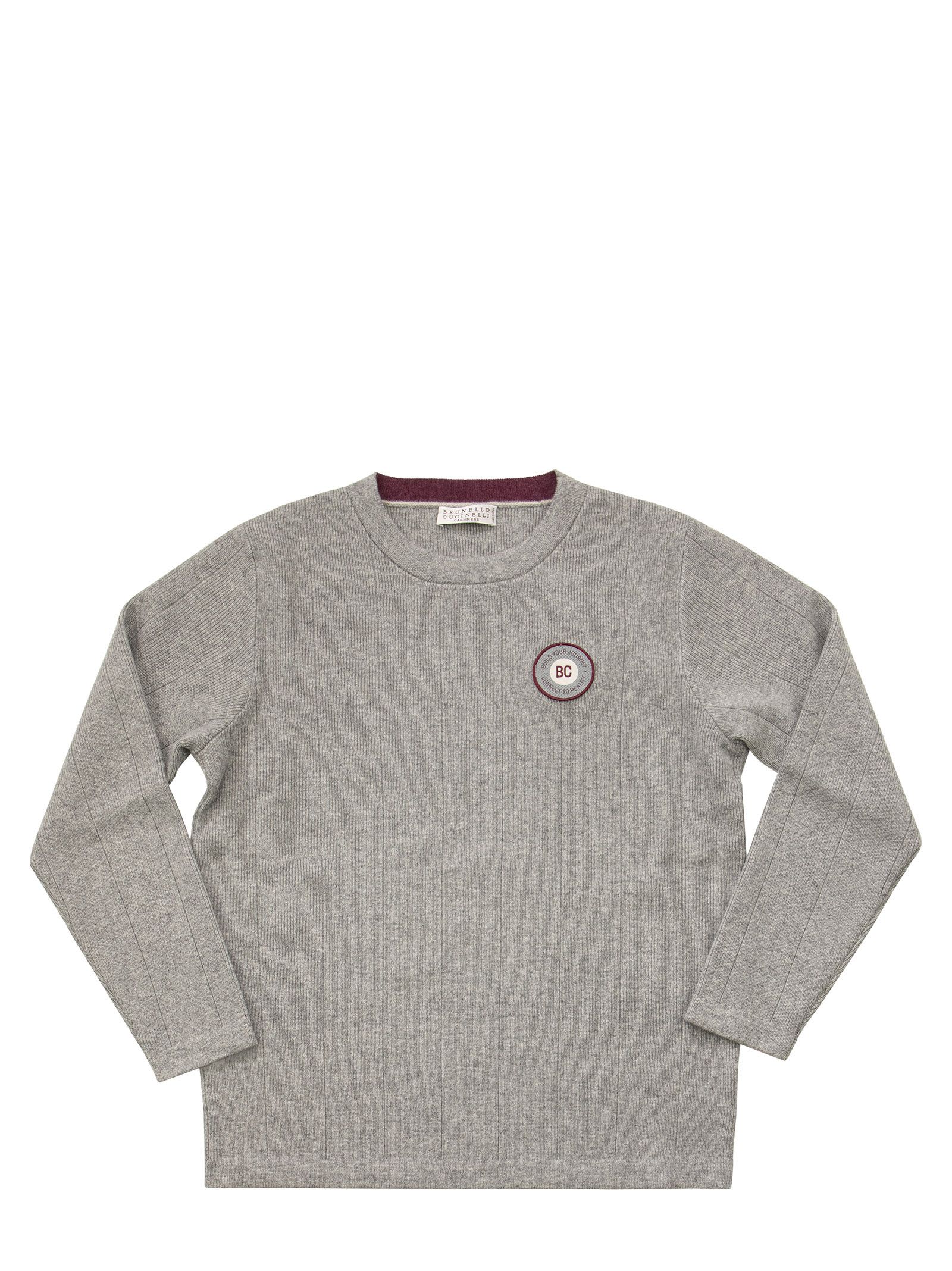 Brunello Cucinelli Wool And Cashmere Sweater With Badge