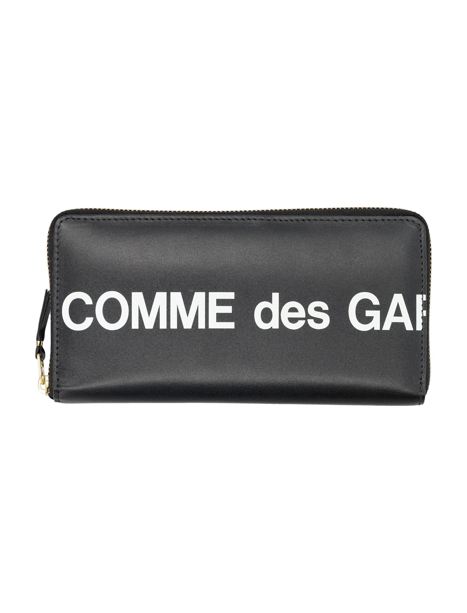 Comme Des Garçons Wallet Hugo Logo Zip Wallet In Black