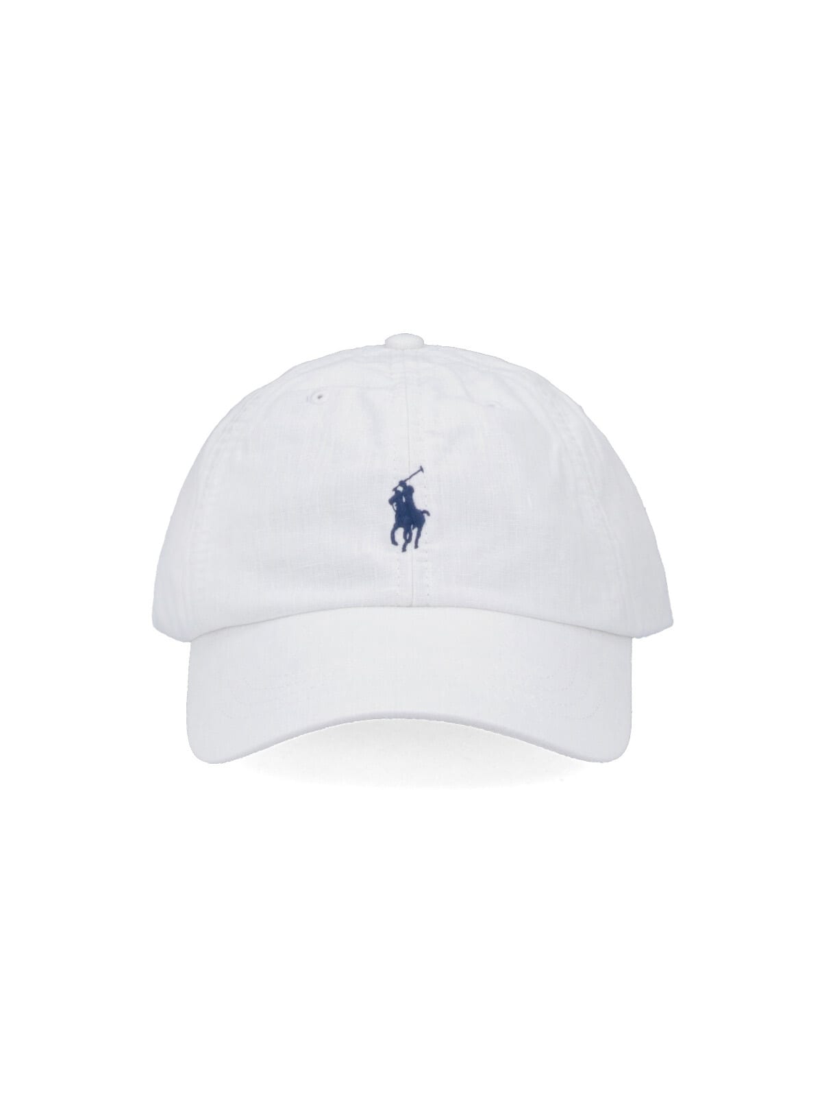 Polo Ralph Lauren White Baseball Cap With Horsebit Embroidery In Cotton Man