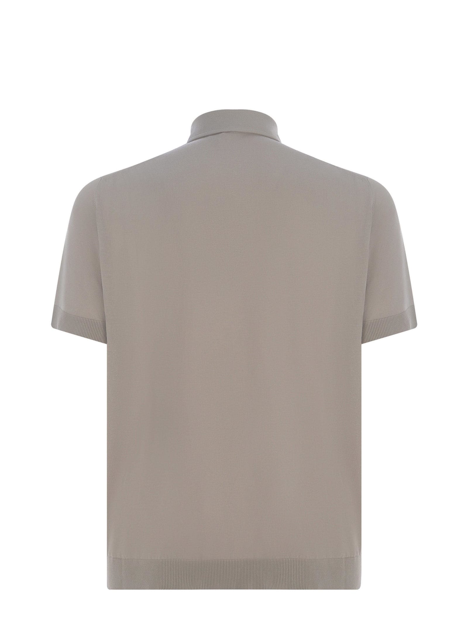 Shop Filippo De Laurentiis Polo Shirt Filippo De Laurentis Made Of Cotton Thread In Dove Grey