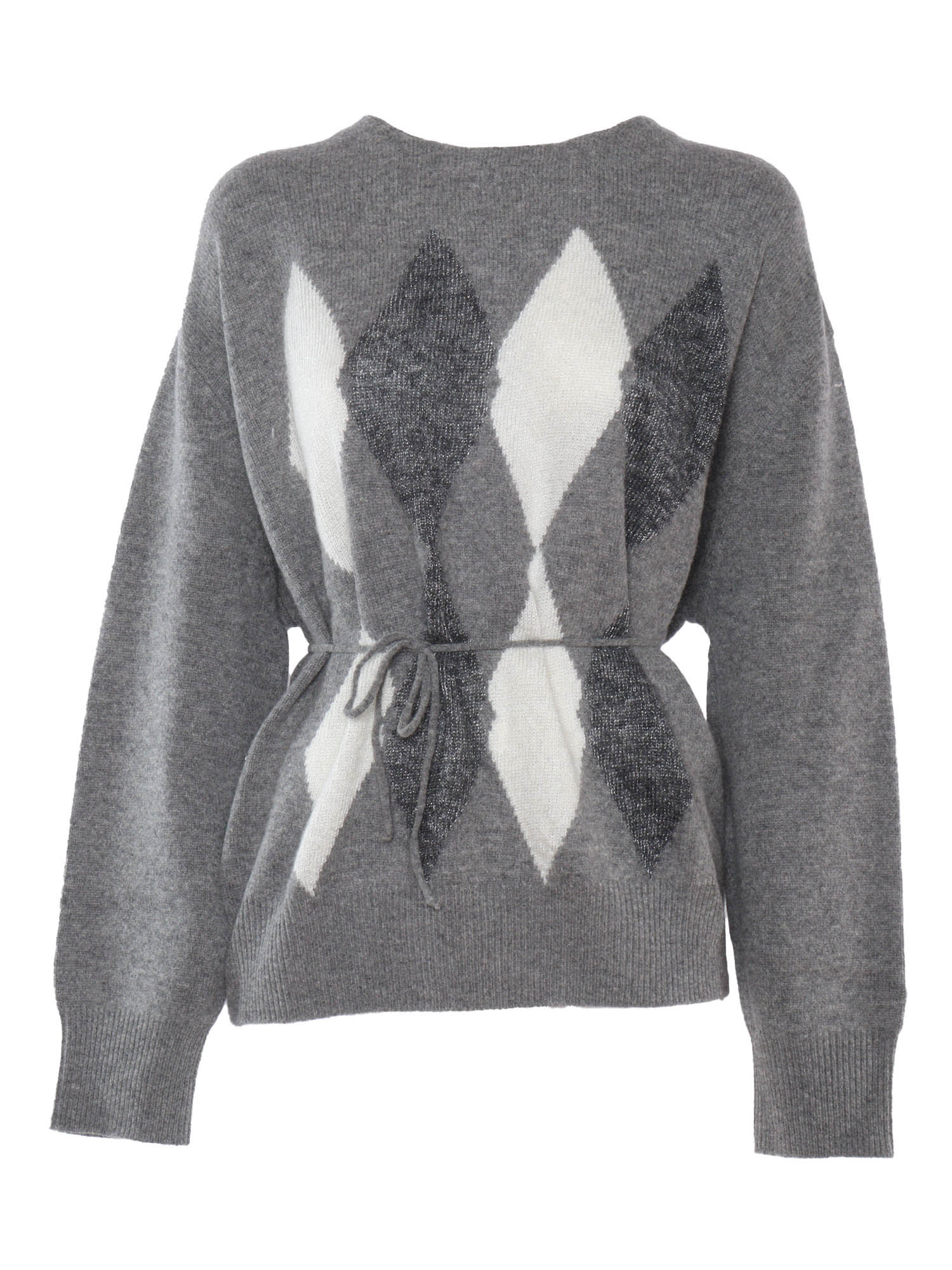 Shop Ballantyne R Neck Pullover In Grey