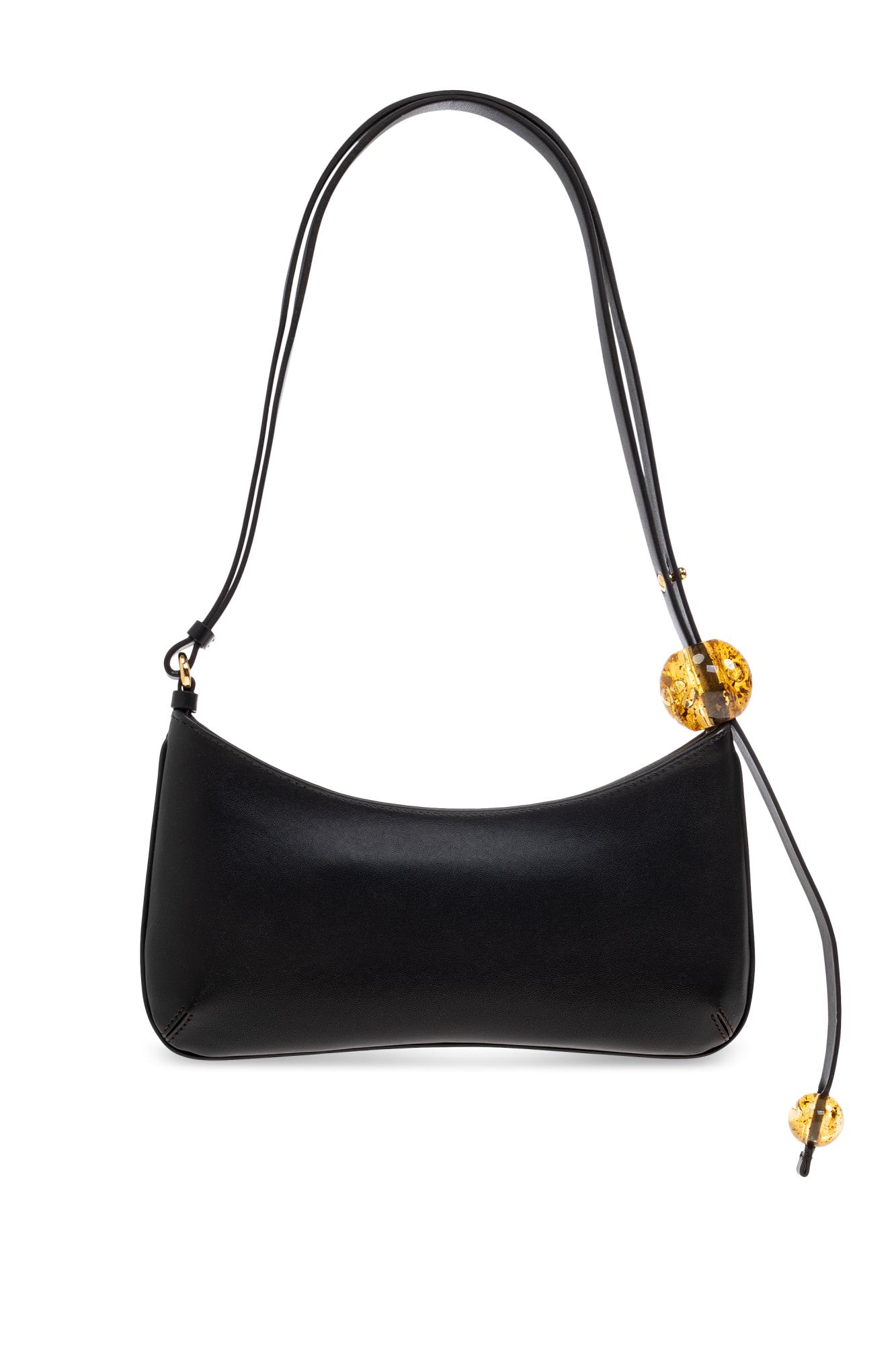 Jacquemus Women Black Top Zip Fastening Adjustable Shoulder Strap Internal Patch Pocket Contrast In Black