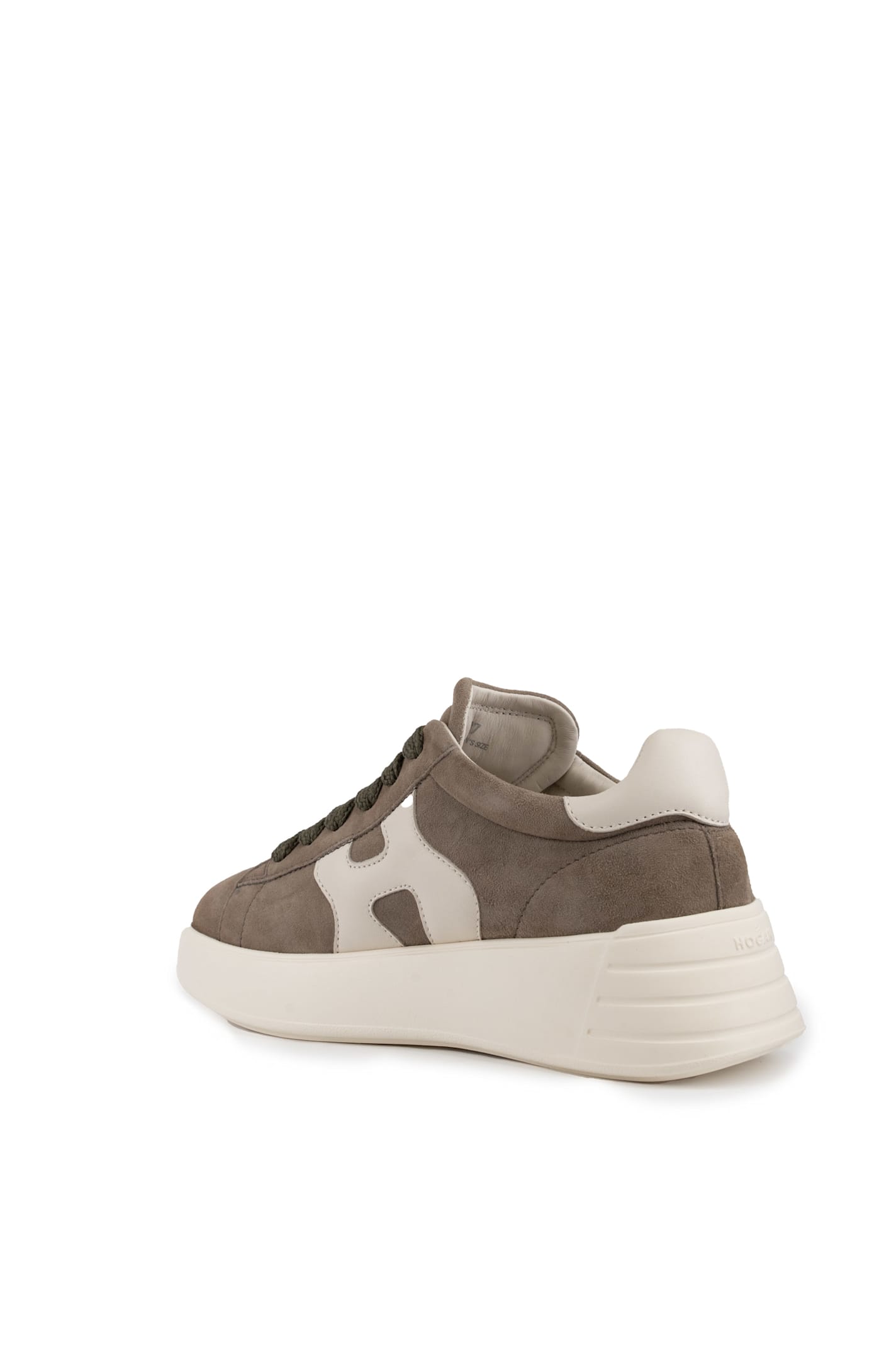 Shop Hogan Rebel Sneakers In Suede In Marrone