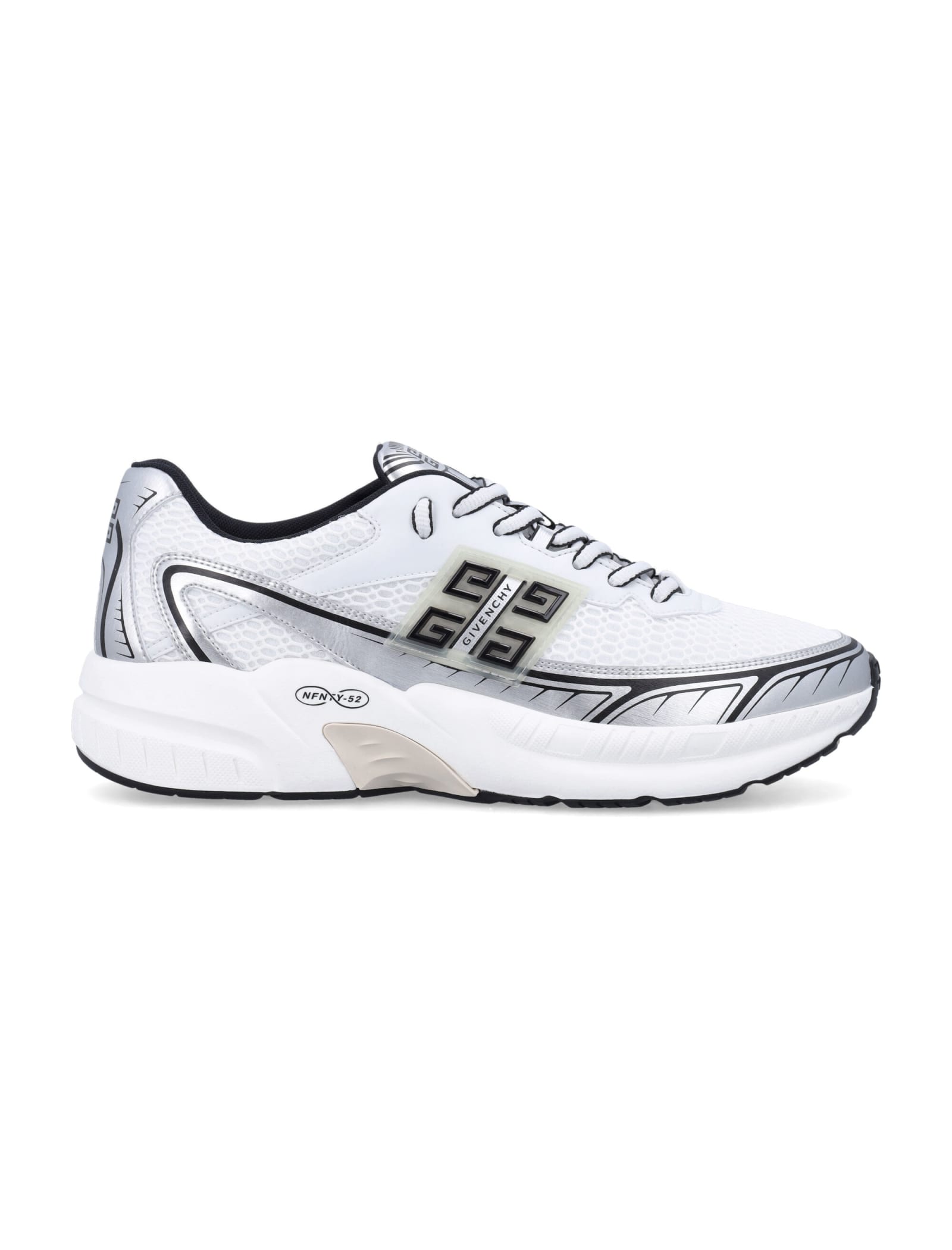 Shop Givenchy Nfnty 52 Runner In White Silver