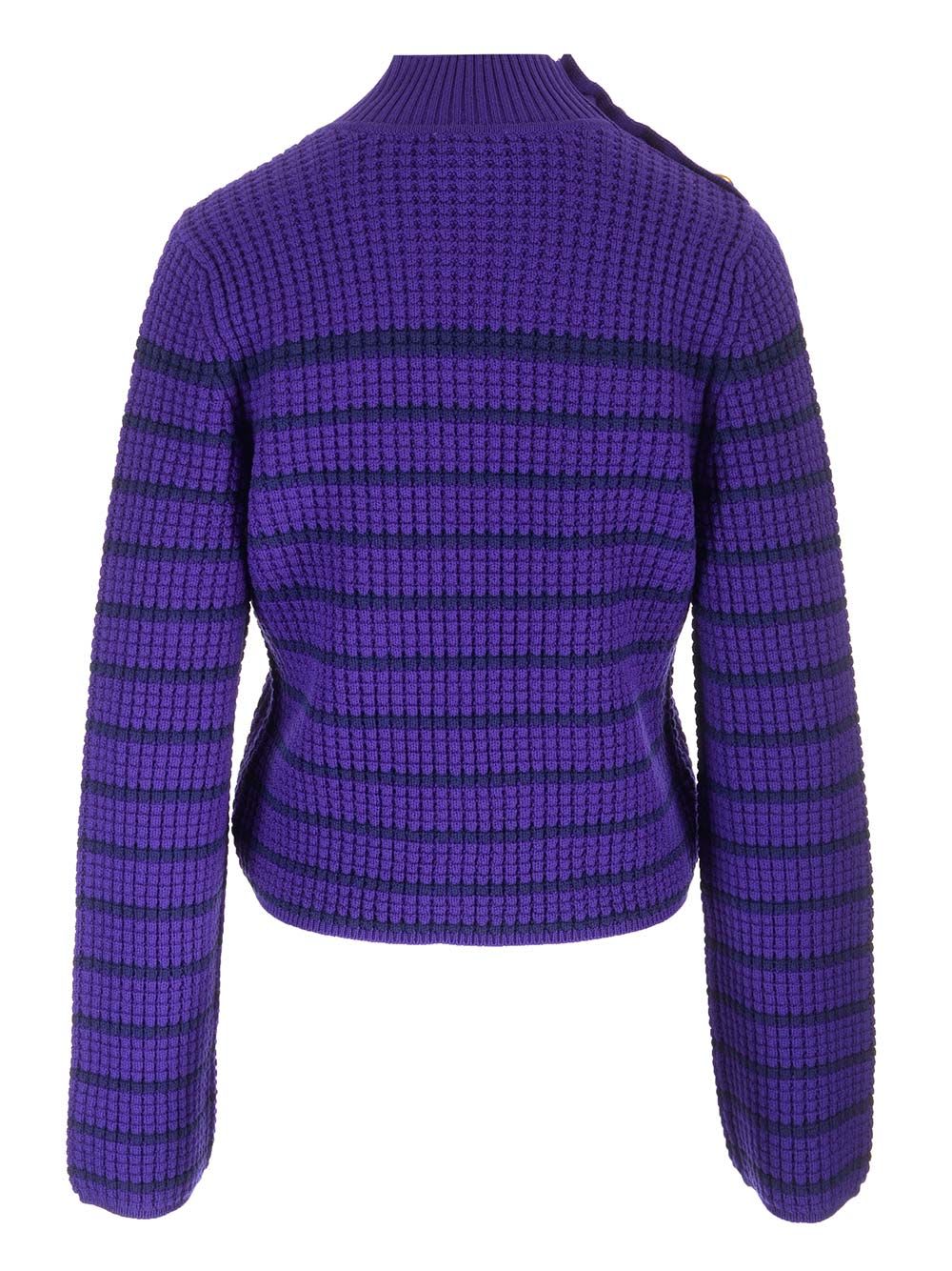 Shop Forte Forte Striped Sweater In Violet