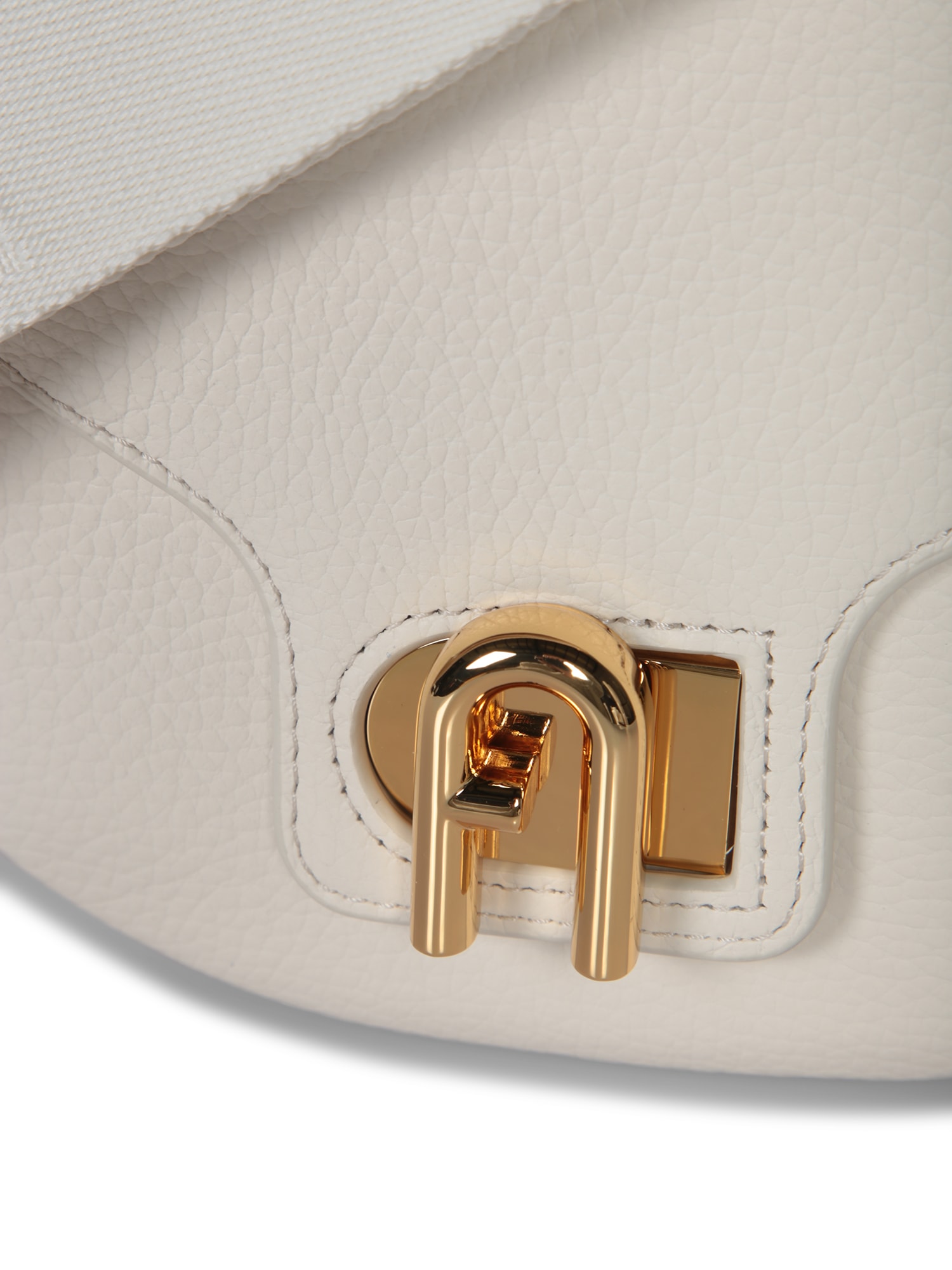 Furla Shoulder Bags With Adjustable Strap And Gold-tone Hardware In White